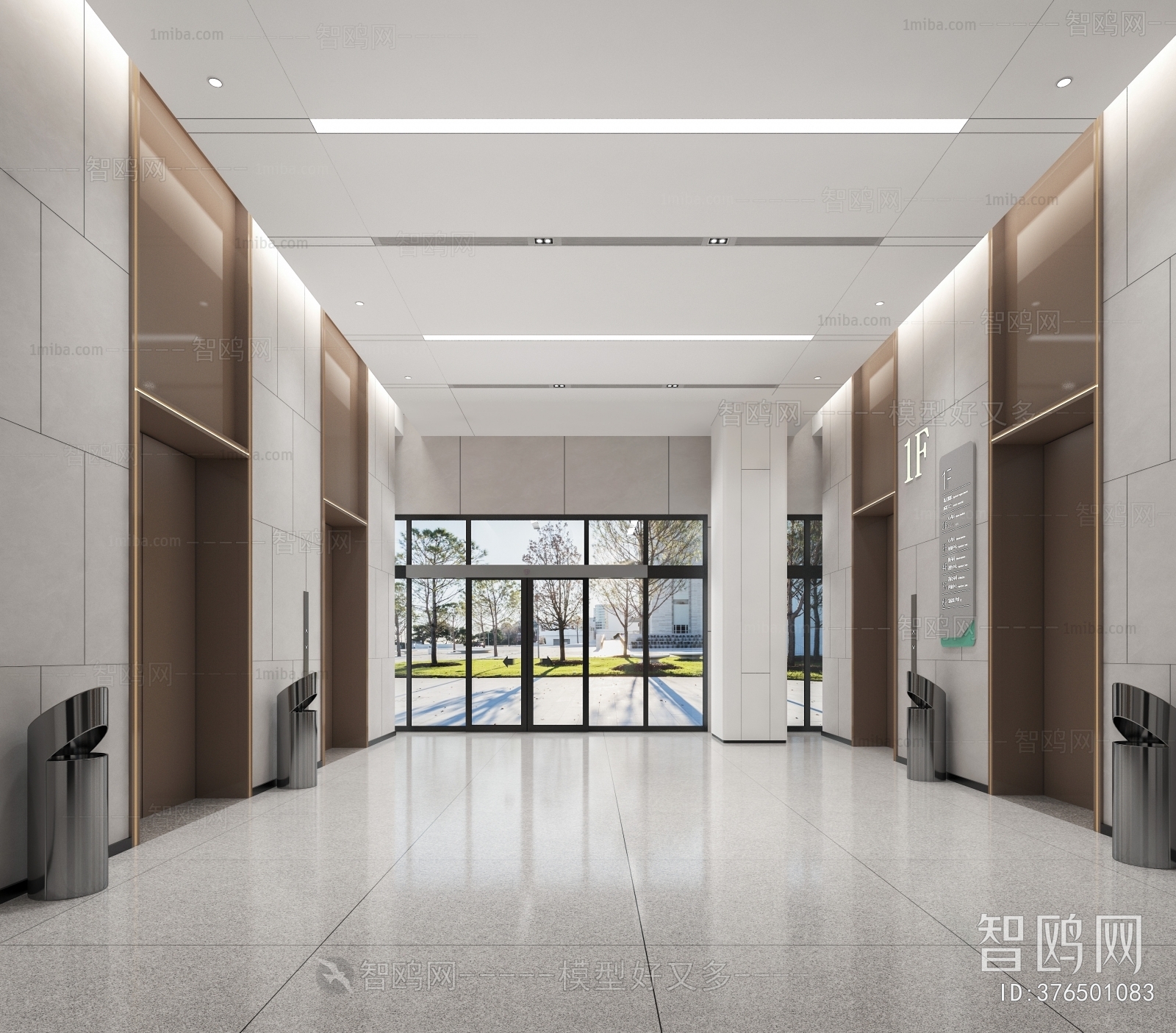 Modern Office Elevator Hall