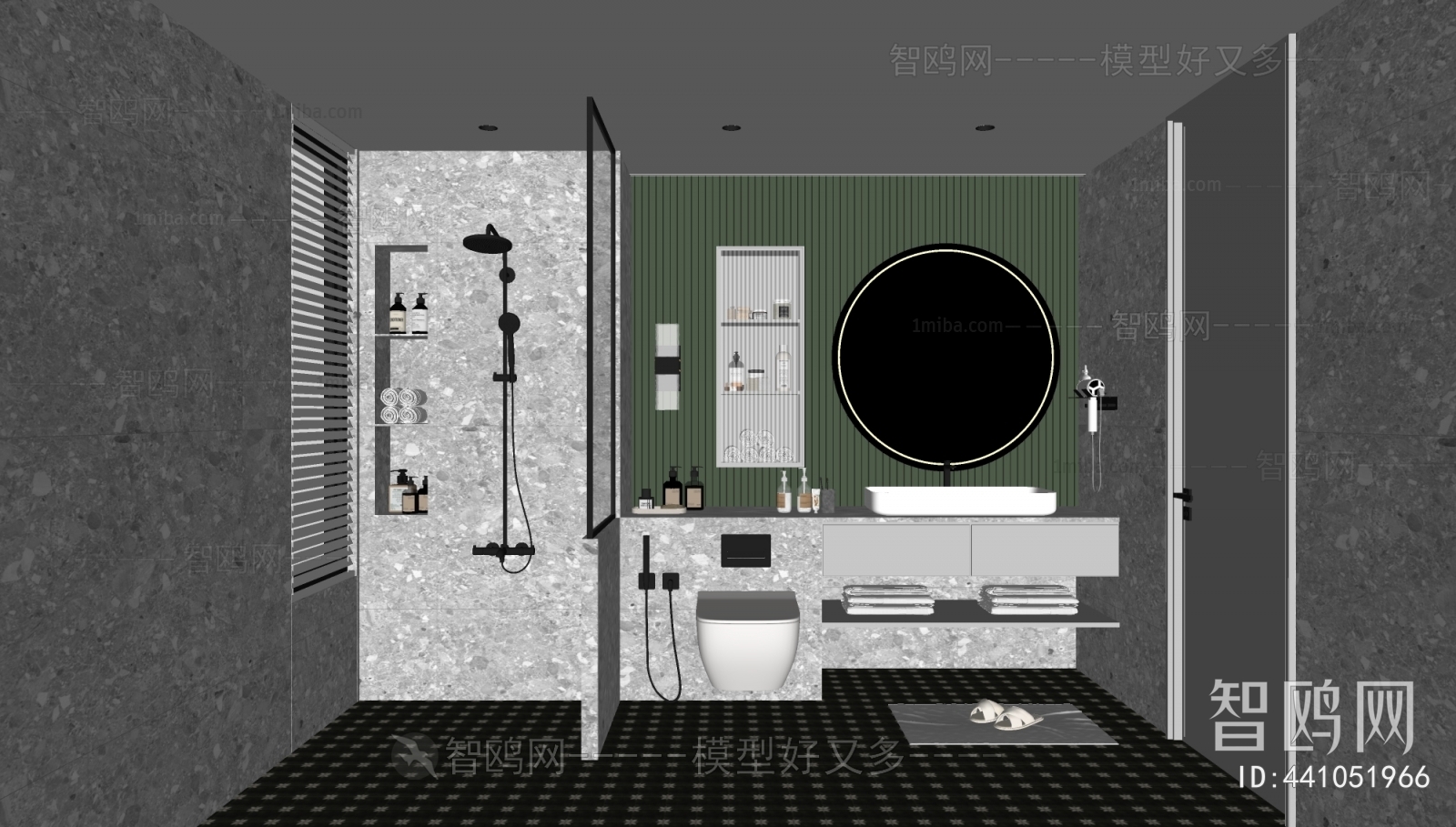 现代侘寂风卫生间浴室