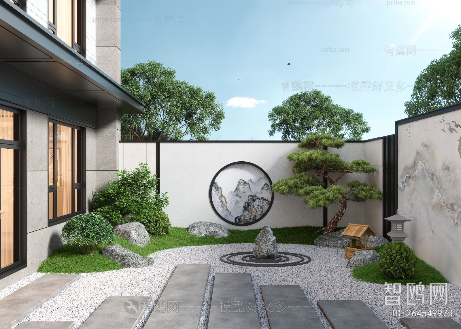 New Chinese Style Courtyard/landscape