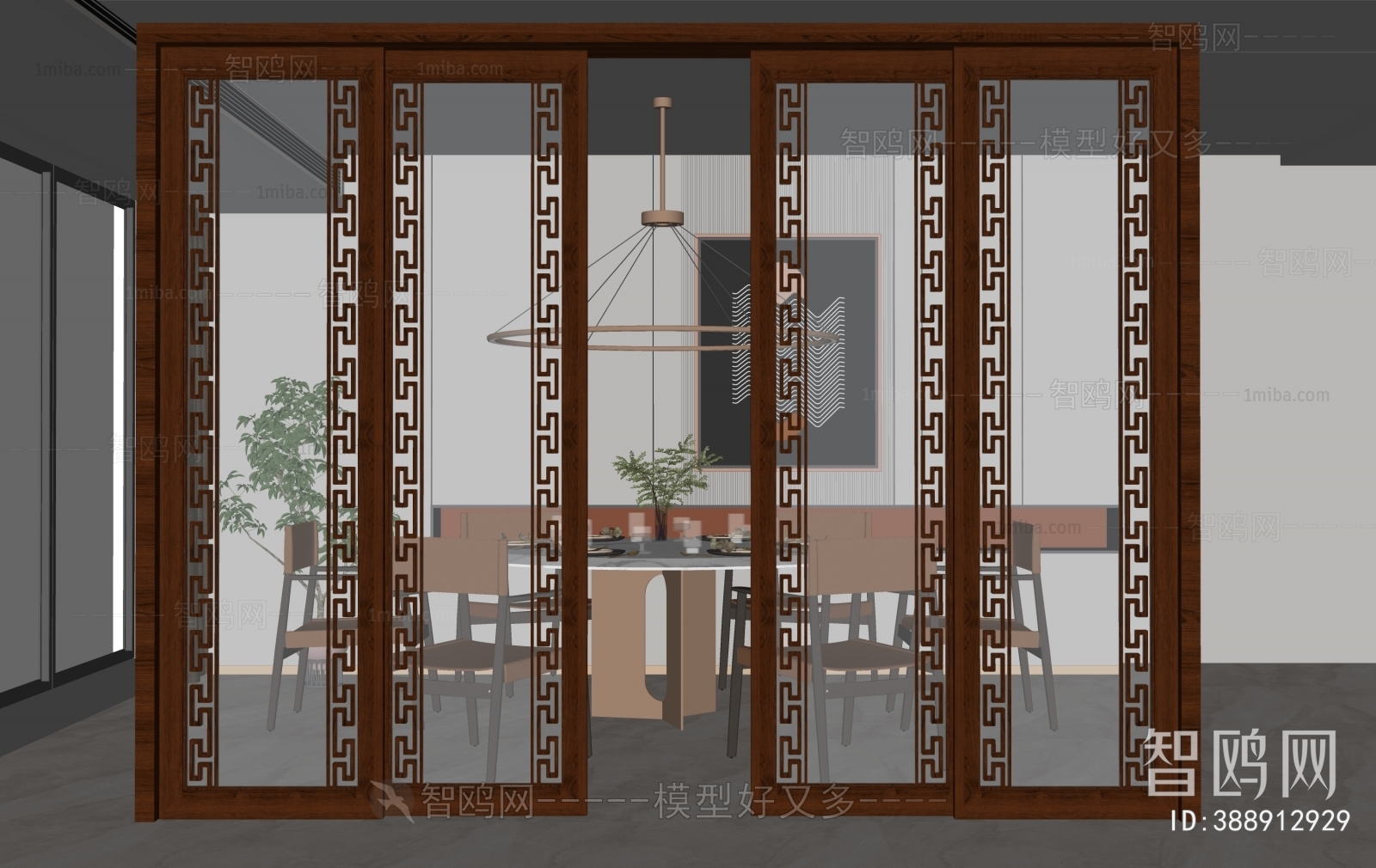 Chinese Style Sliding Door