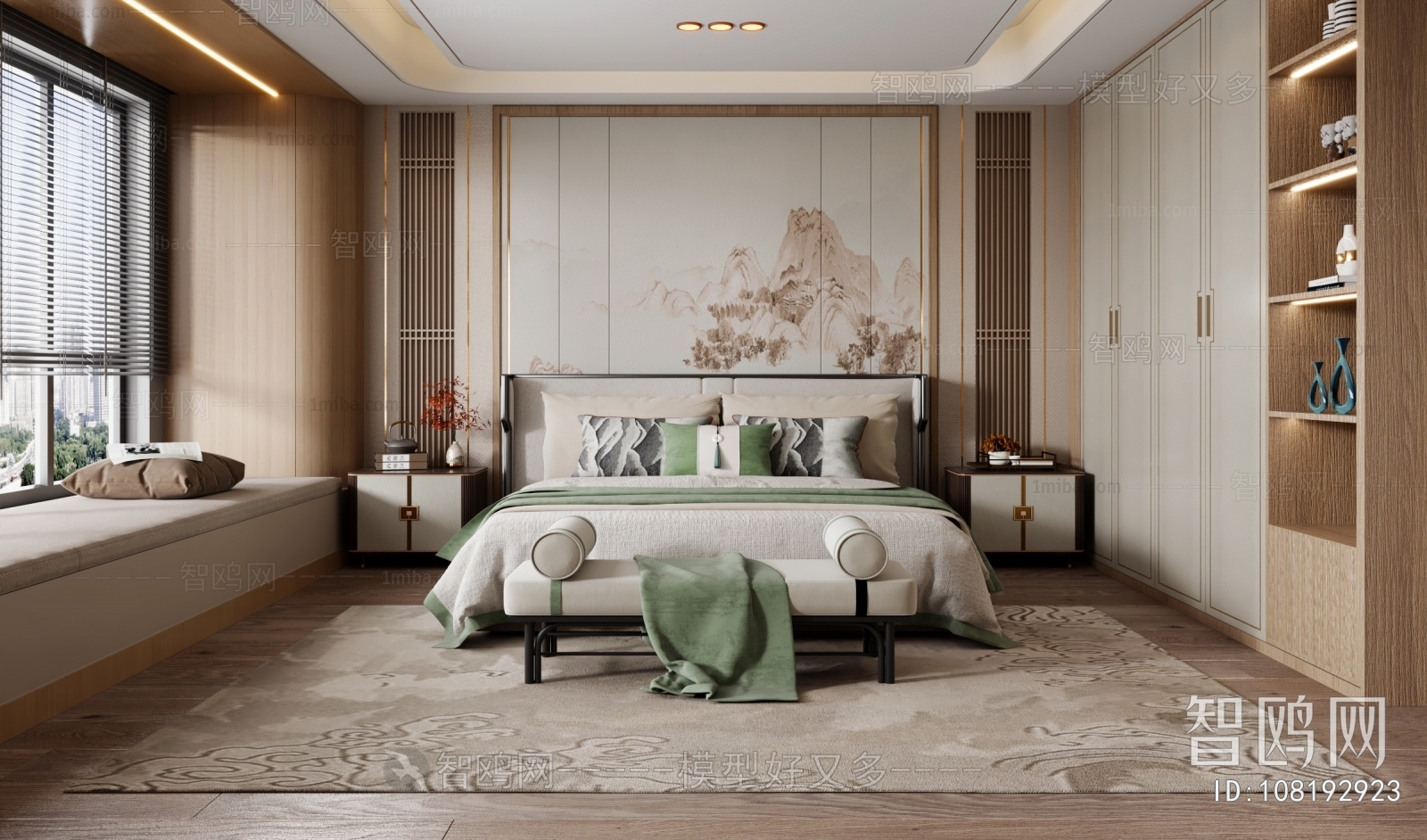 New Chinese Style Bedroom