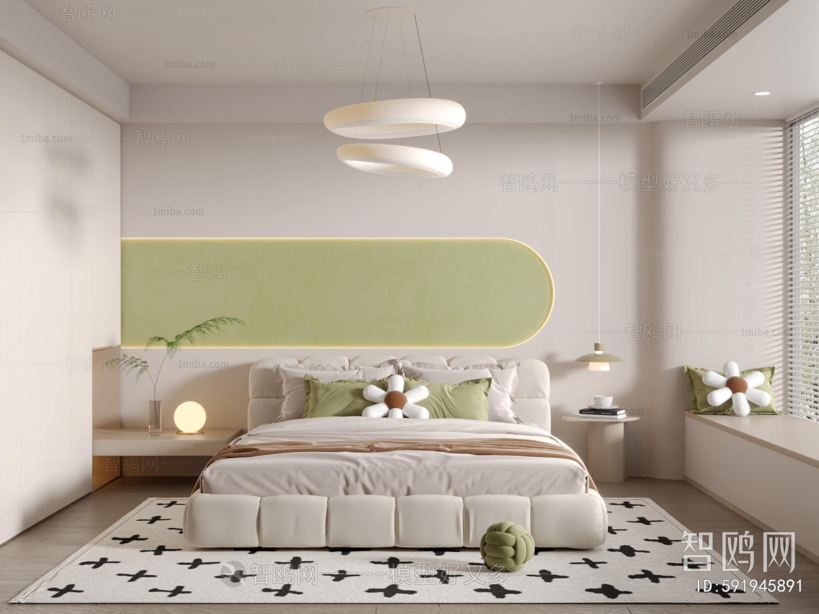 Modern Nordic Style French Style Bedroom