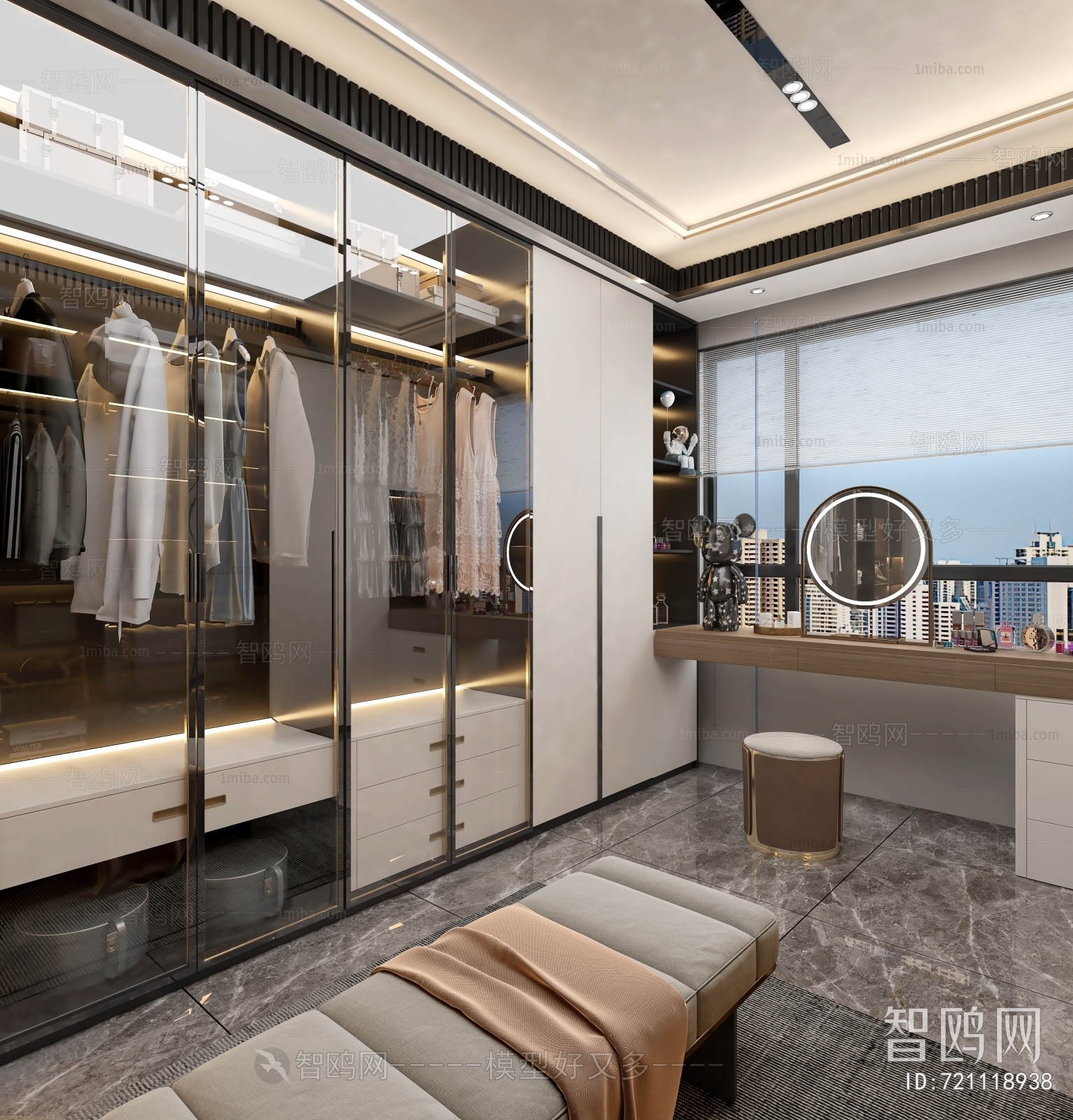 Modern Clothes Storage Area