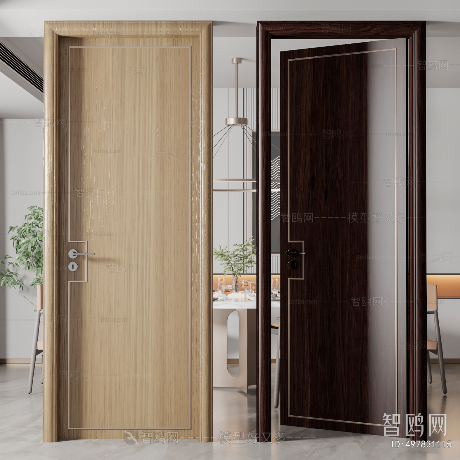 New Chinese Style Single Door