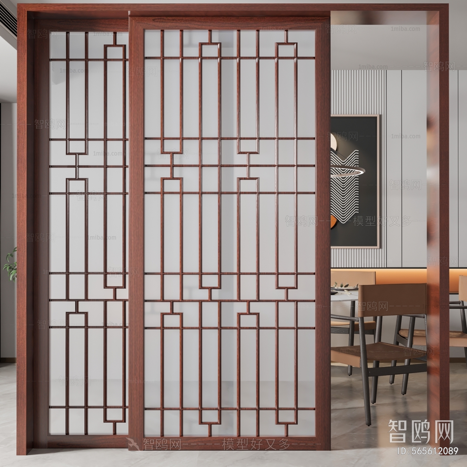 New Chinese Style Sliding Door