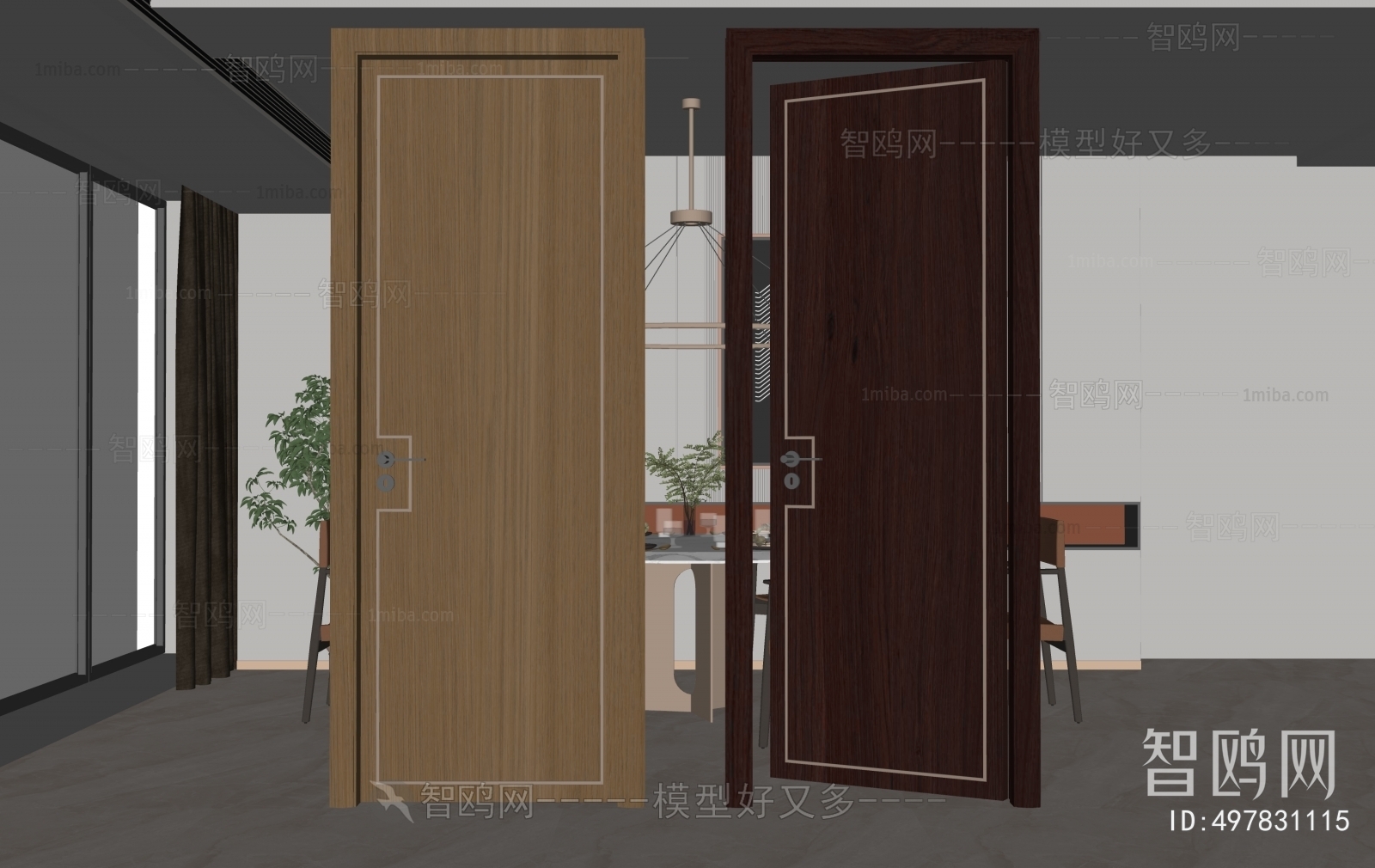 New Chinese Style Single Door