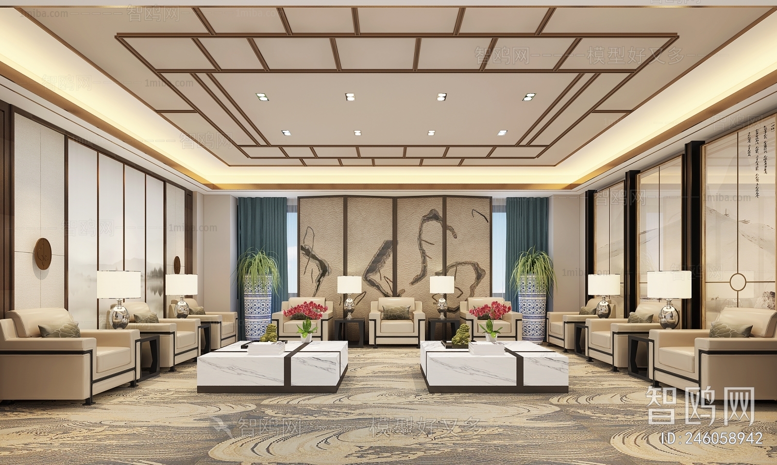 New Chinese Style Reception Area