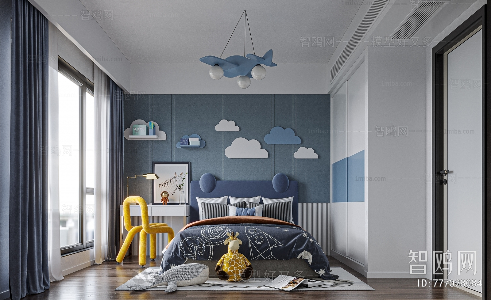 Modern Boy's Room And Son's Room