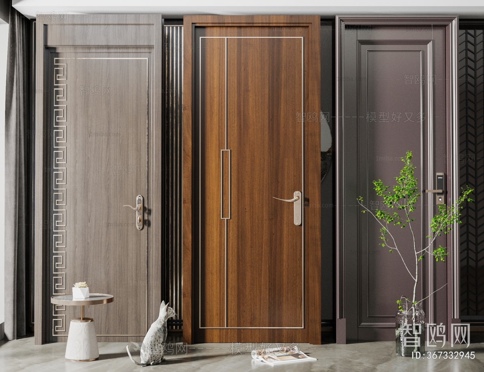 New Chinese Style Single Door