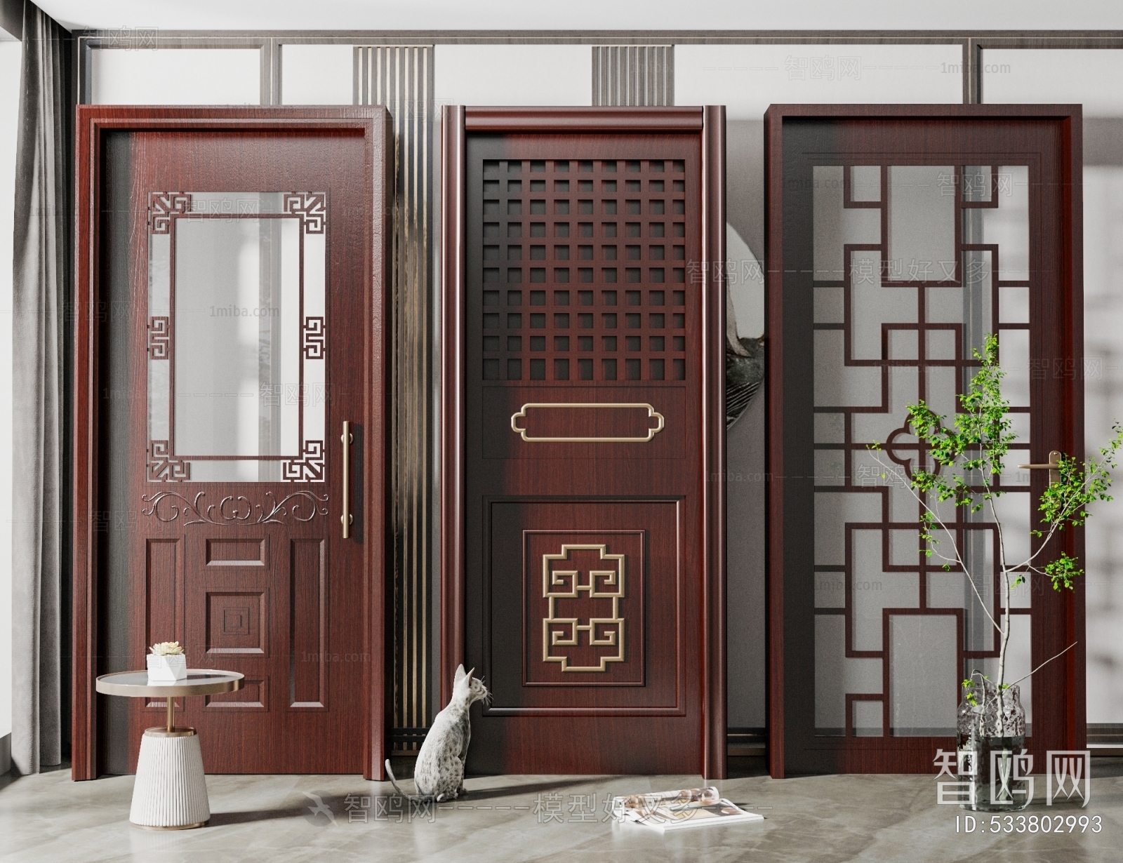 Chinese Style Single Door