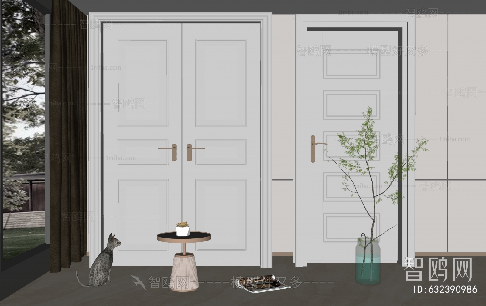 Simple European Style Door