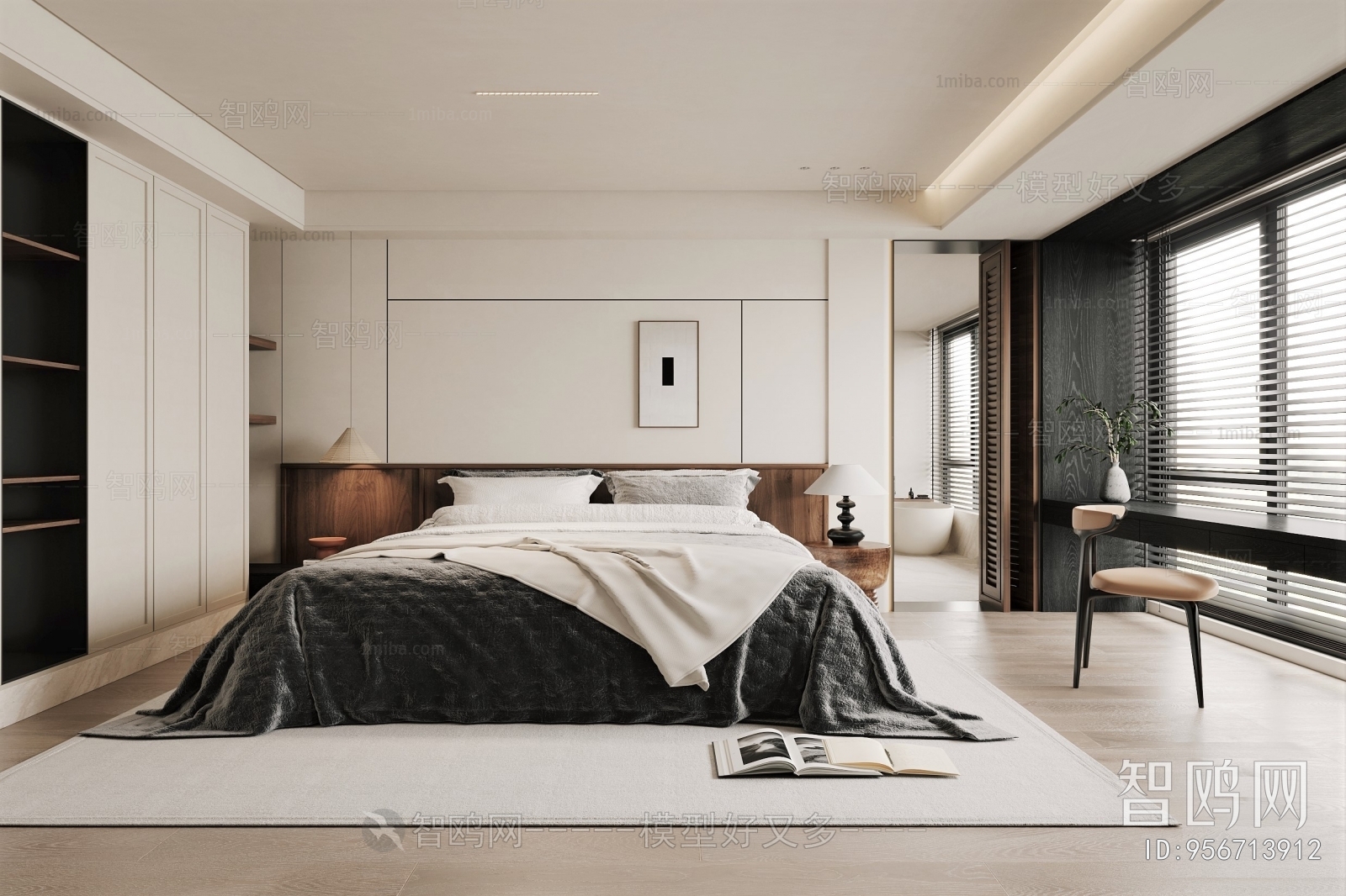 Modern Wabi-sabi Style Bedroom