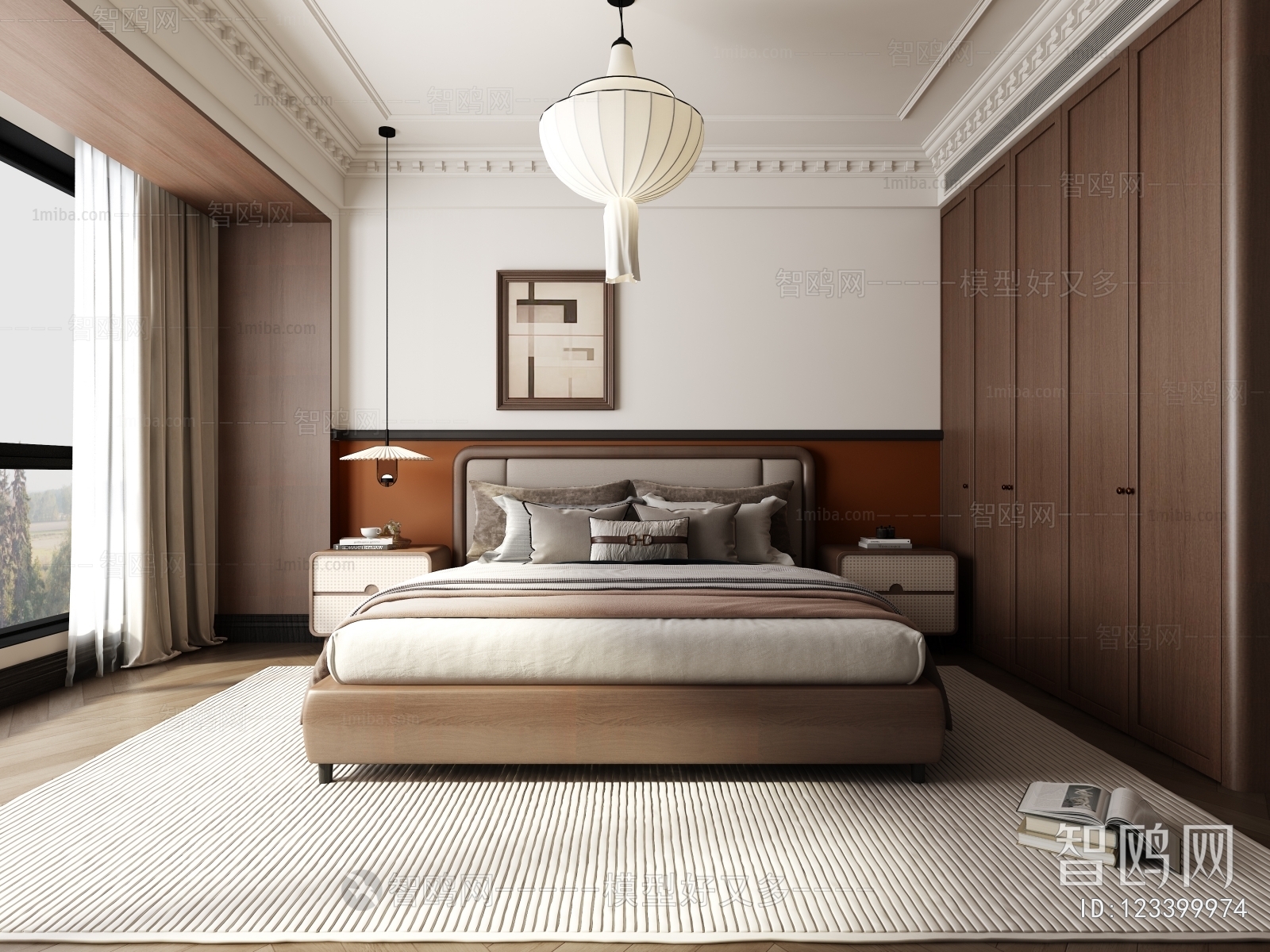 Modern Bedroom 3D Model Download - Model ID.123399974 | 1miba