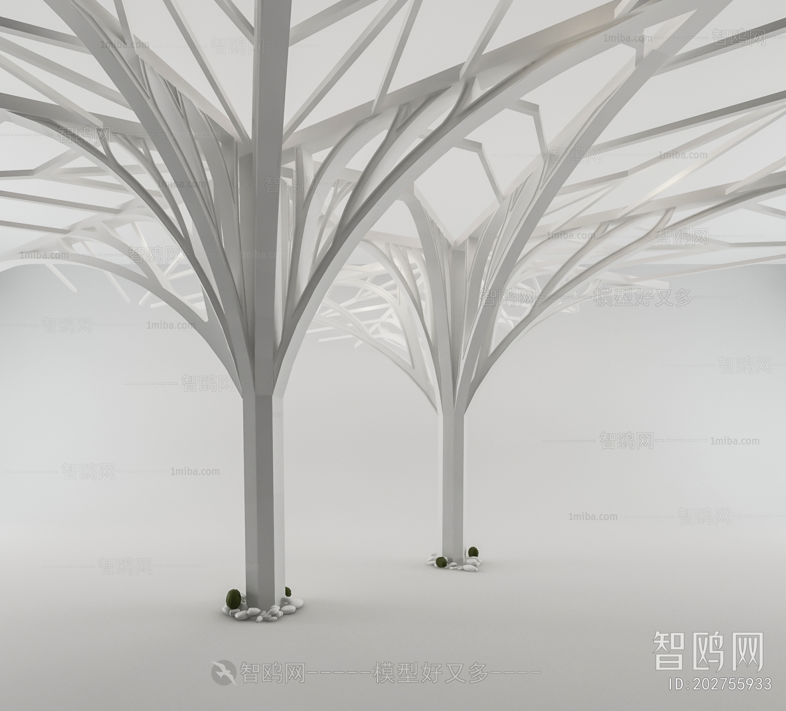 现代树造型柱子