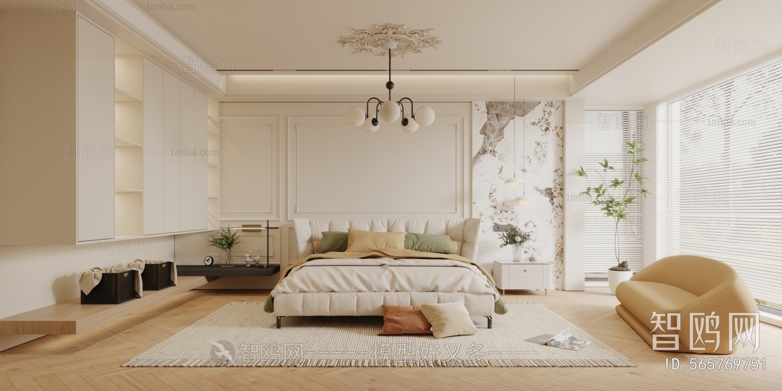 Modern French Style Bedroom