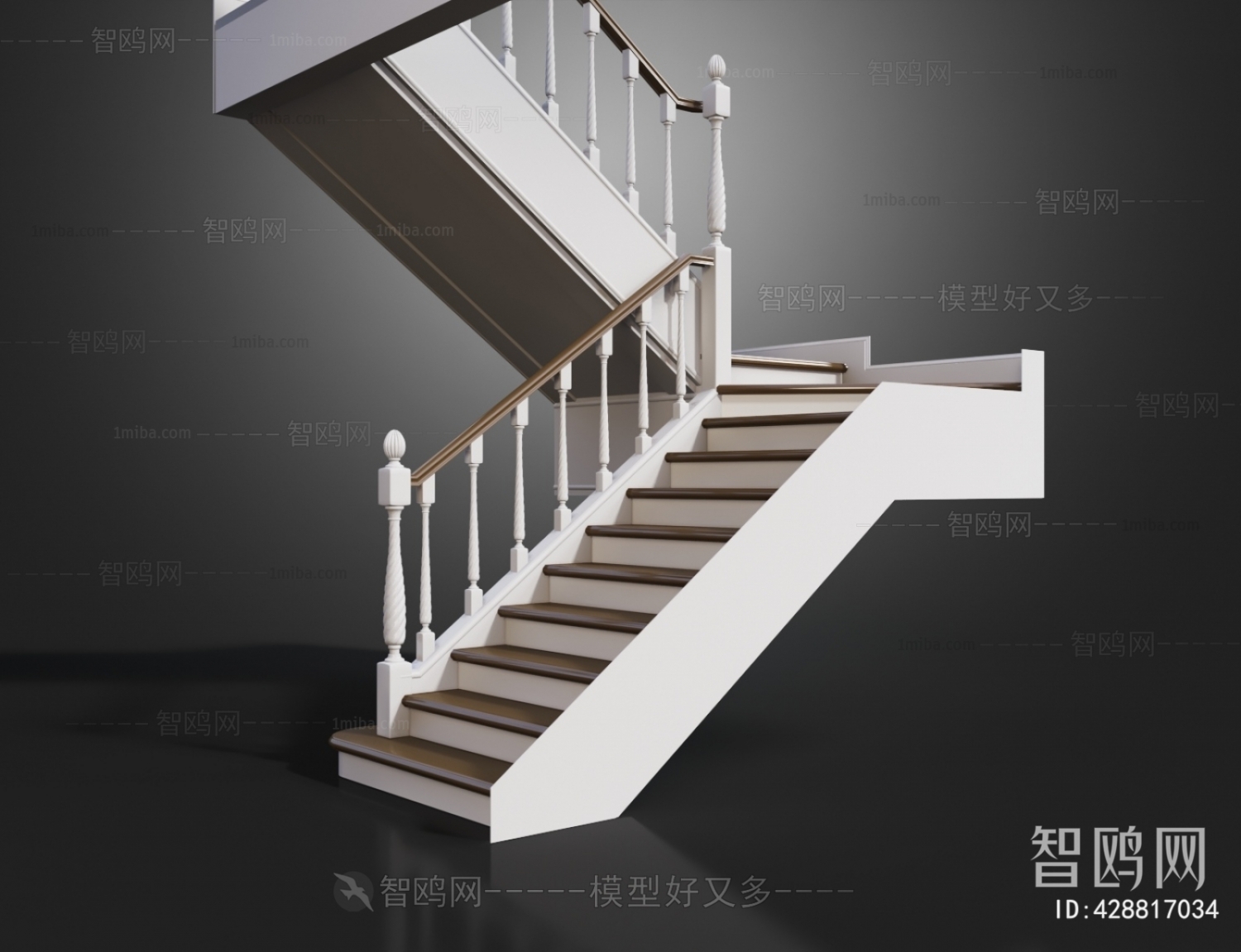 美式原木楼梯