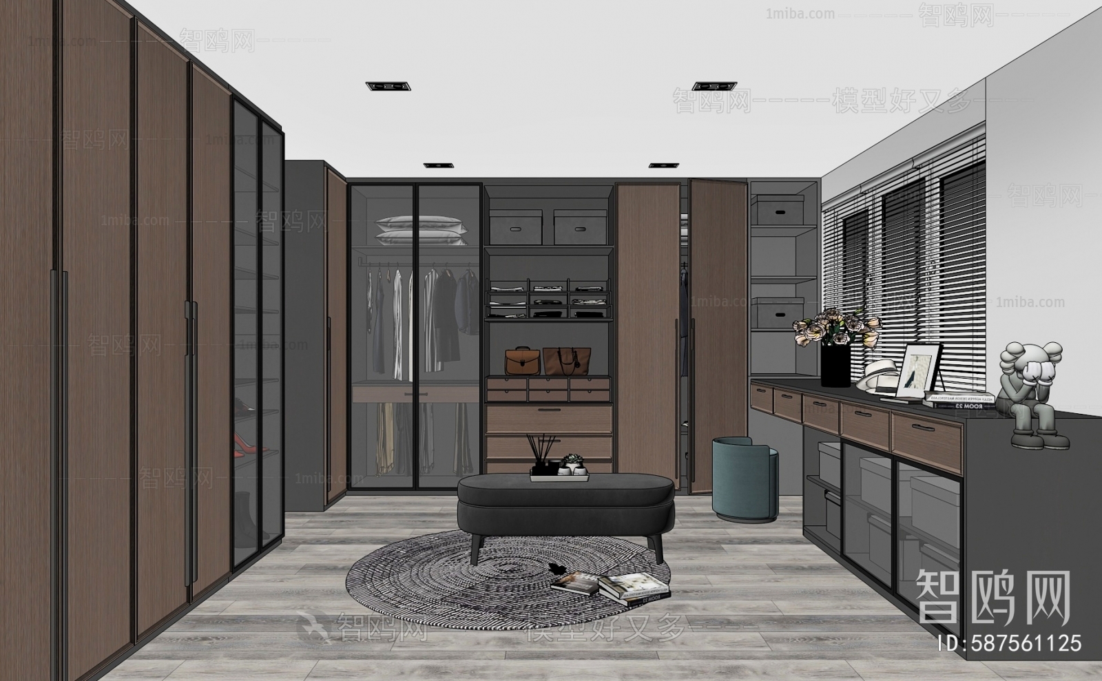 Modern Clothes Storage Area