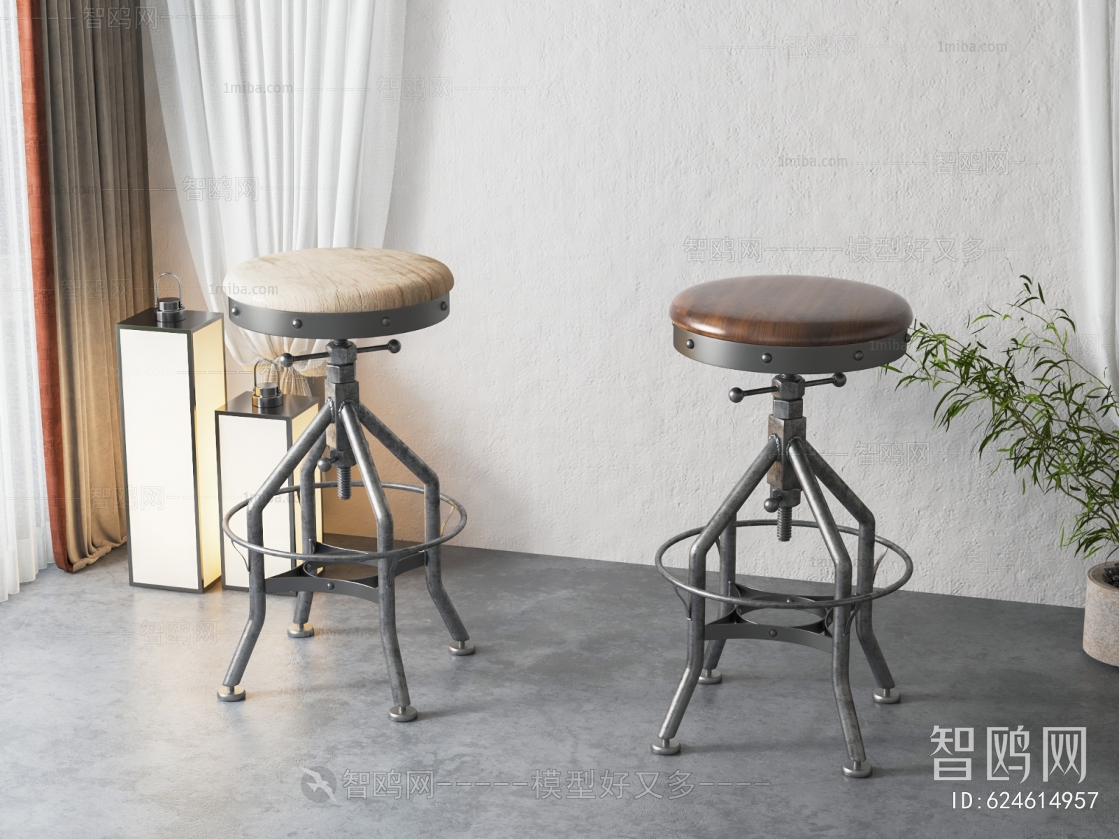 Industrial Style Bar Stool