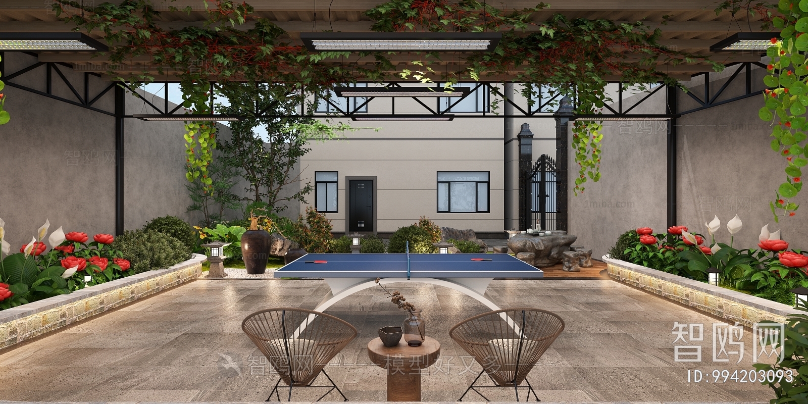 Modern Courtyard/landscape