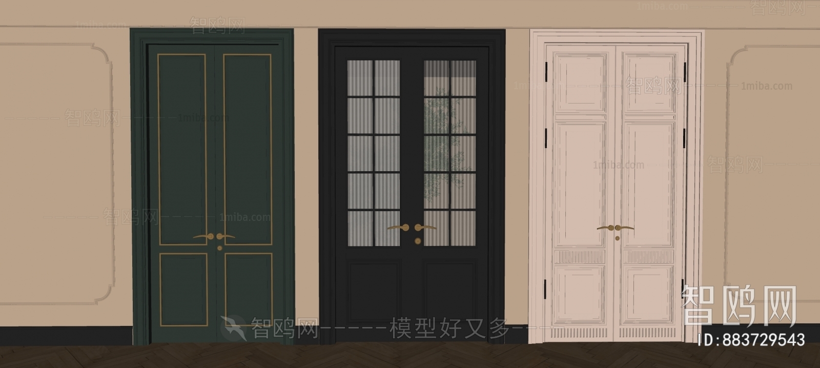 Modern French Style Double Door