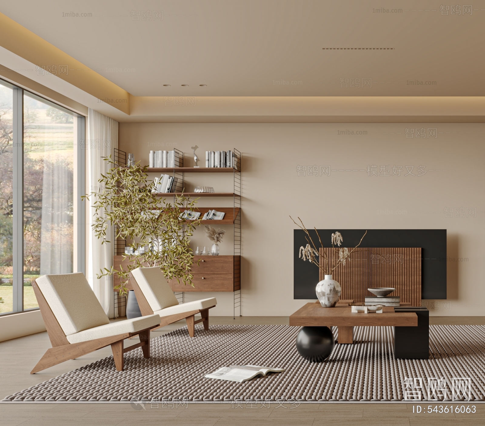 Wabi-sabi Style A Living Room