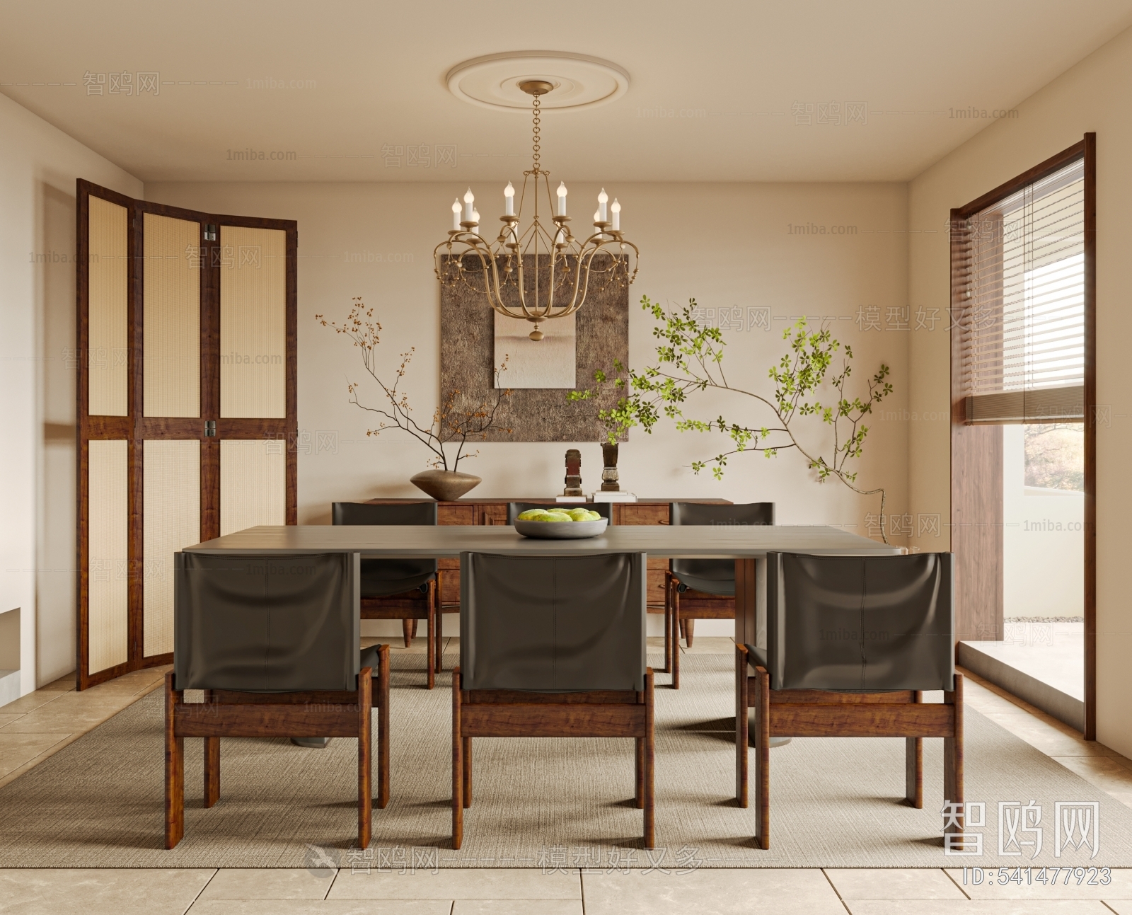 Wabi-sabi Style Dining Room