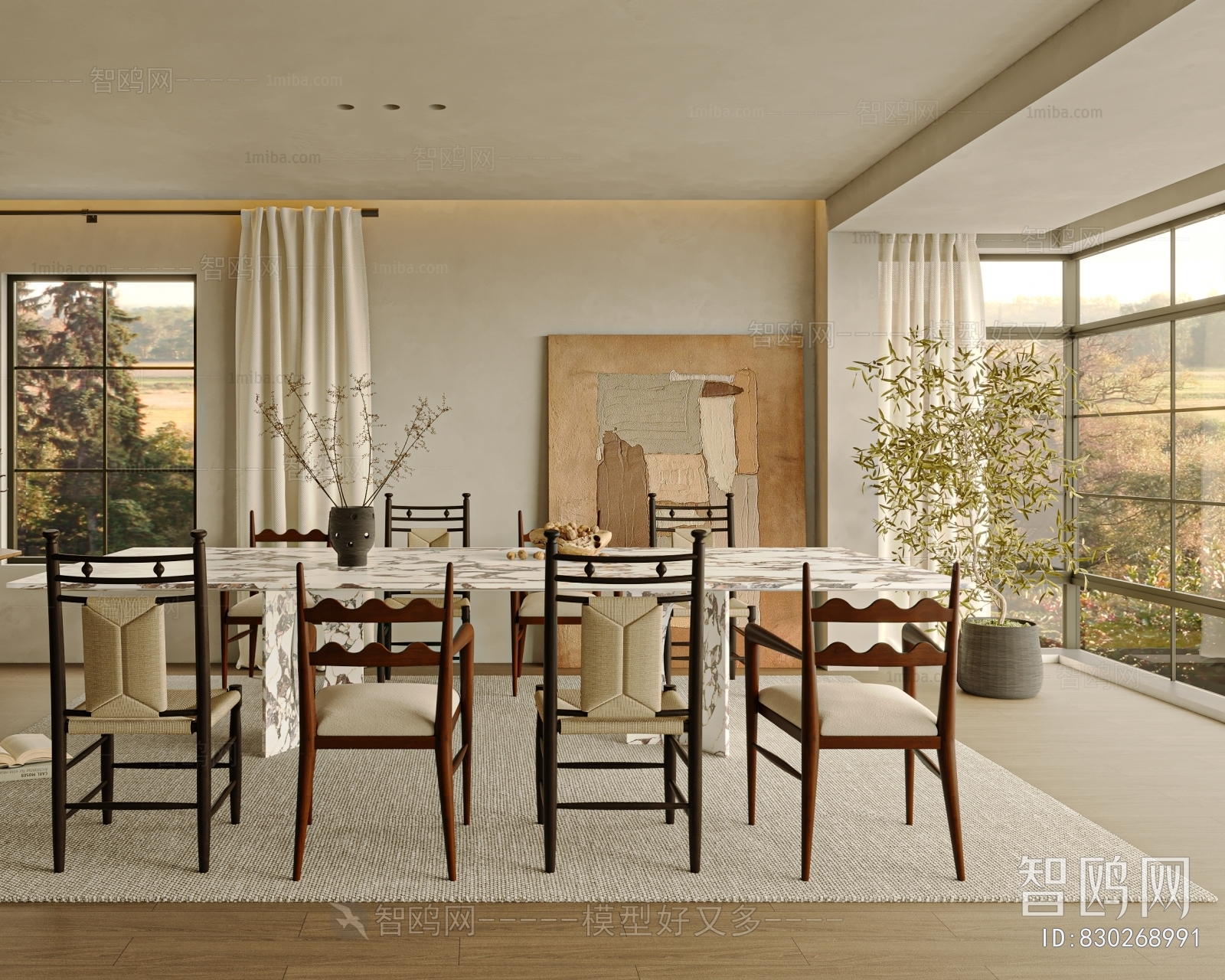 Wabi-sabi Style Dining Room