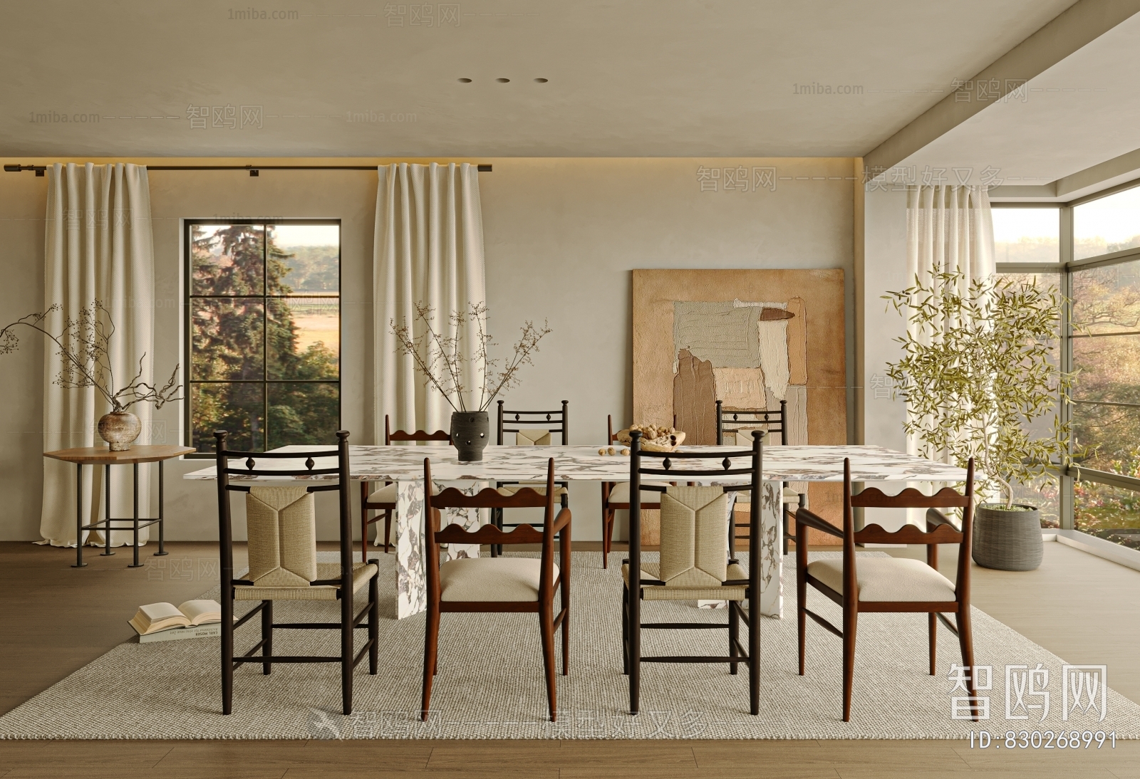 Wabi-sabi Style Dining Room