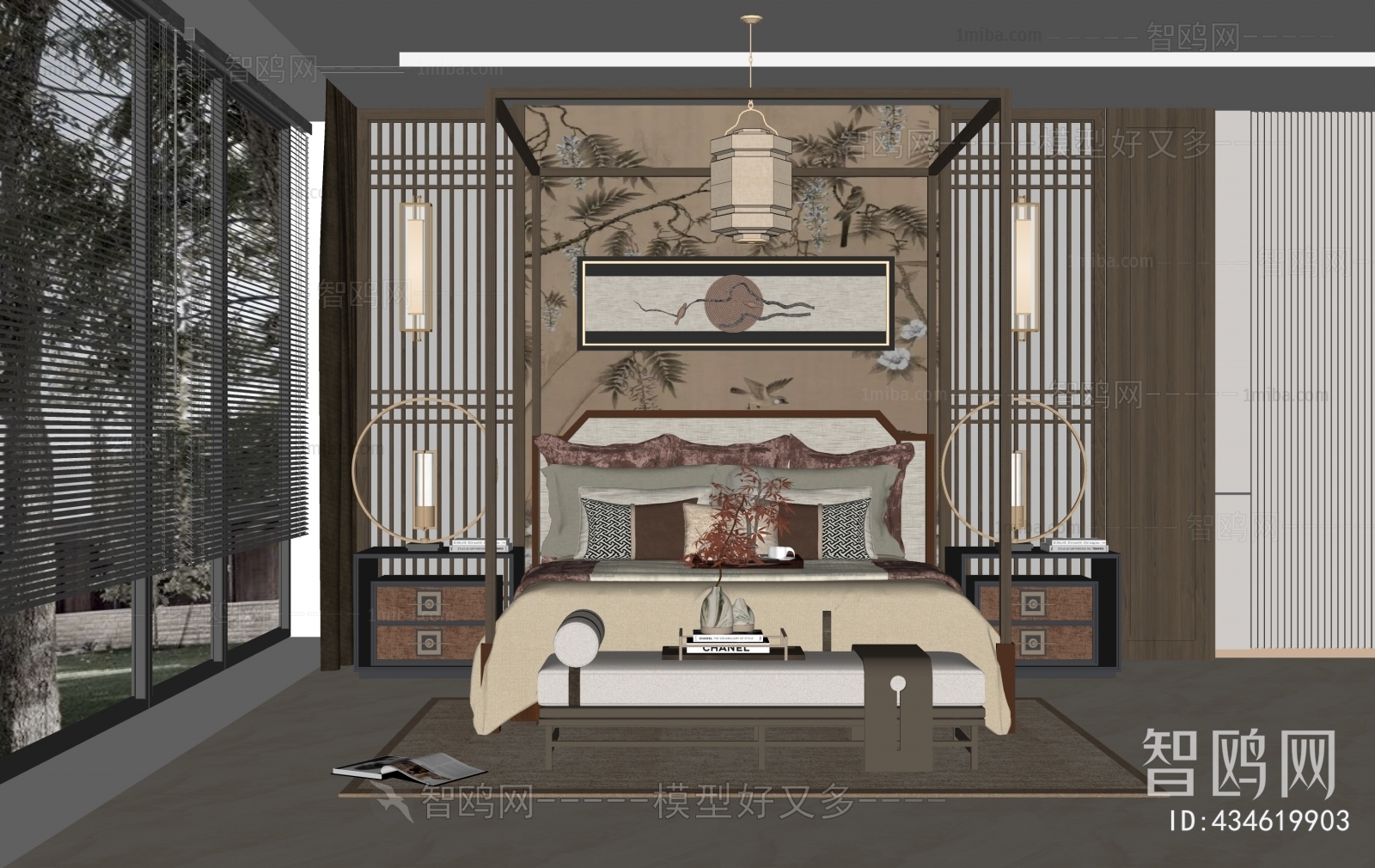 New Chinese Style Bedroom