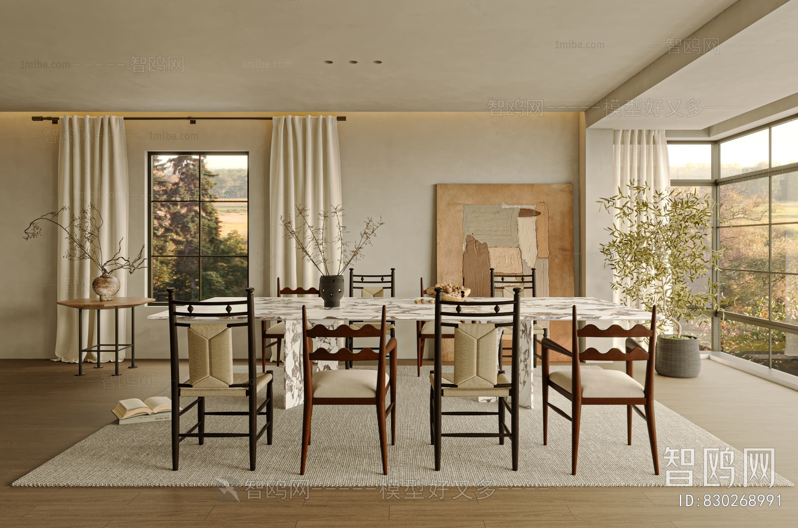 Wabi-sabi Style Dining Room