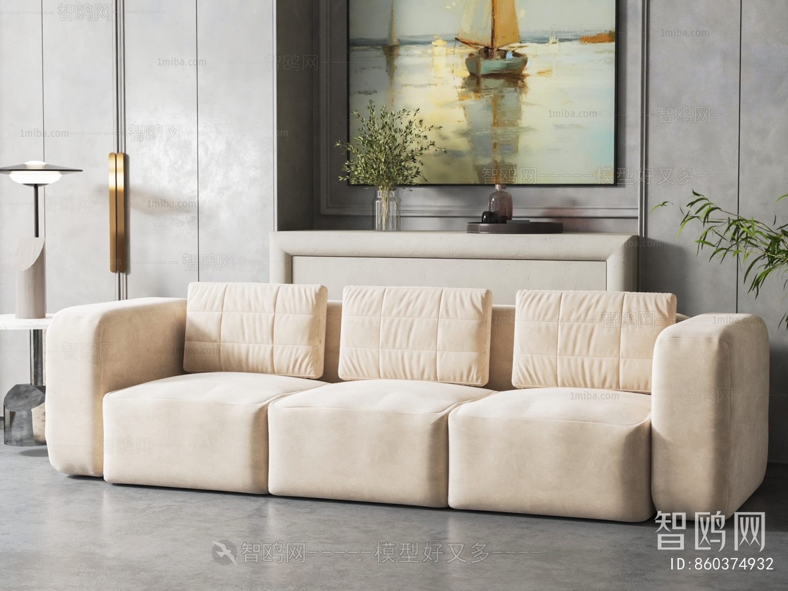 Modern Three-seat Sofa