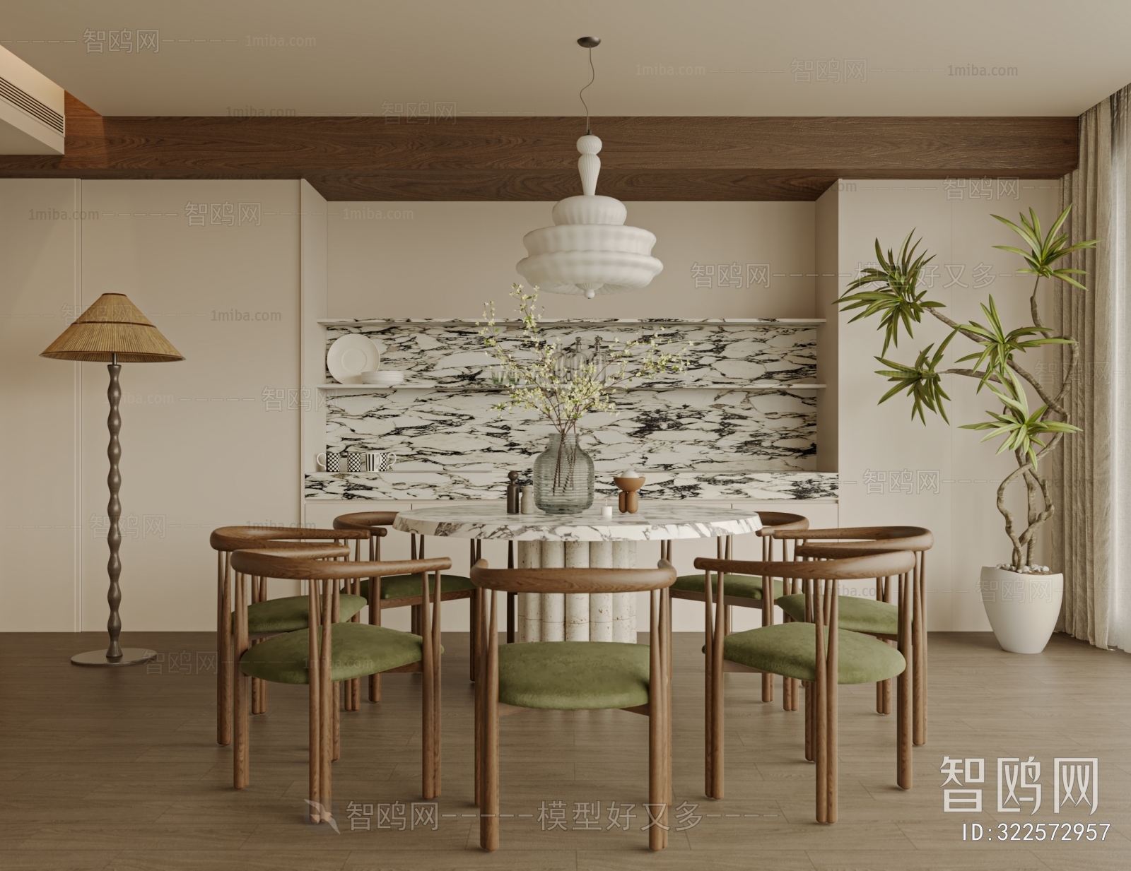 Wabi-sabi Style Dining Room