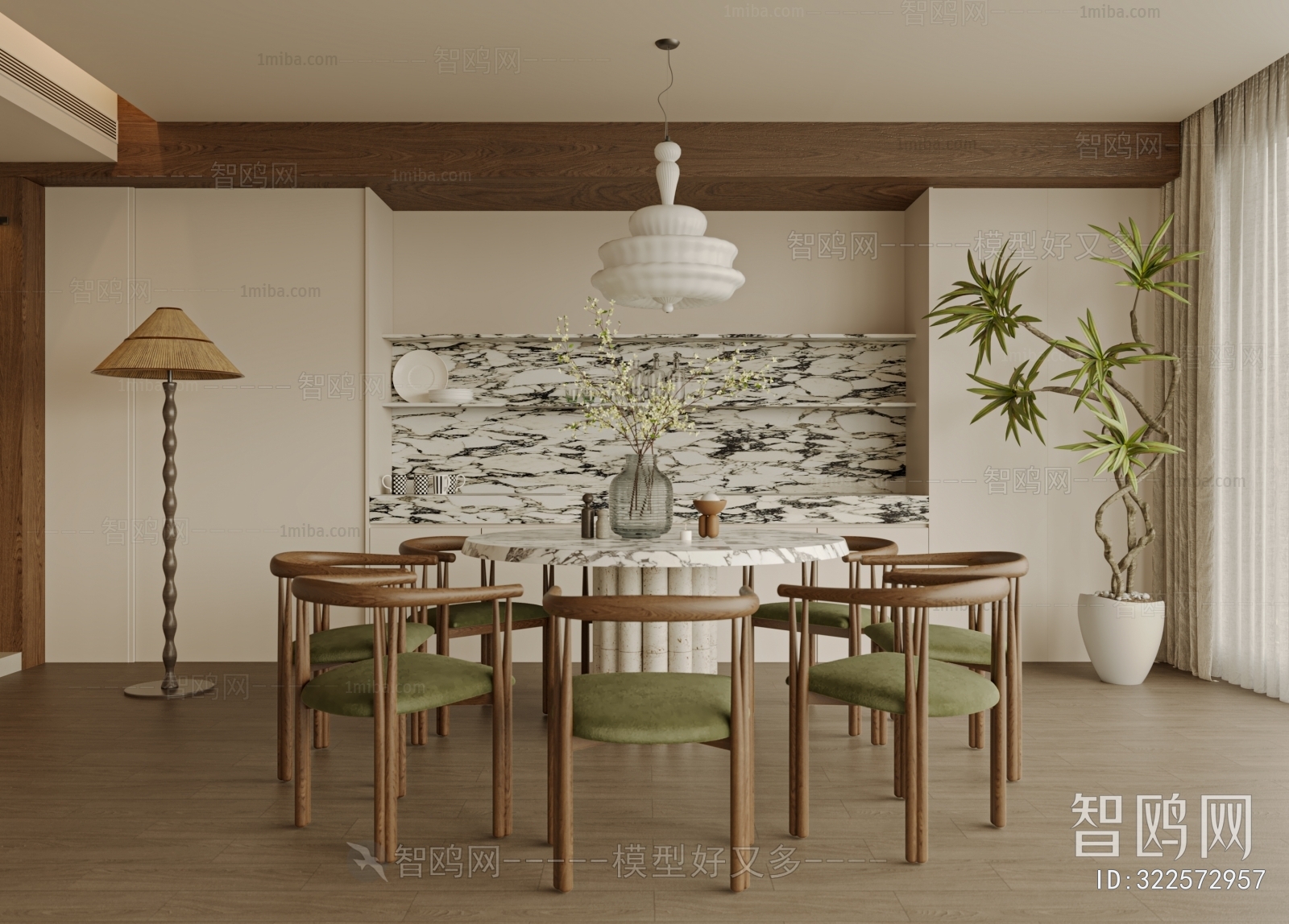 Wabi-sabi Style Dining Room