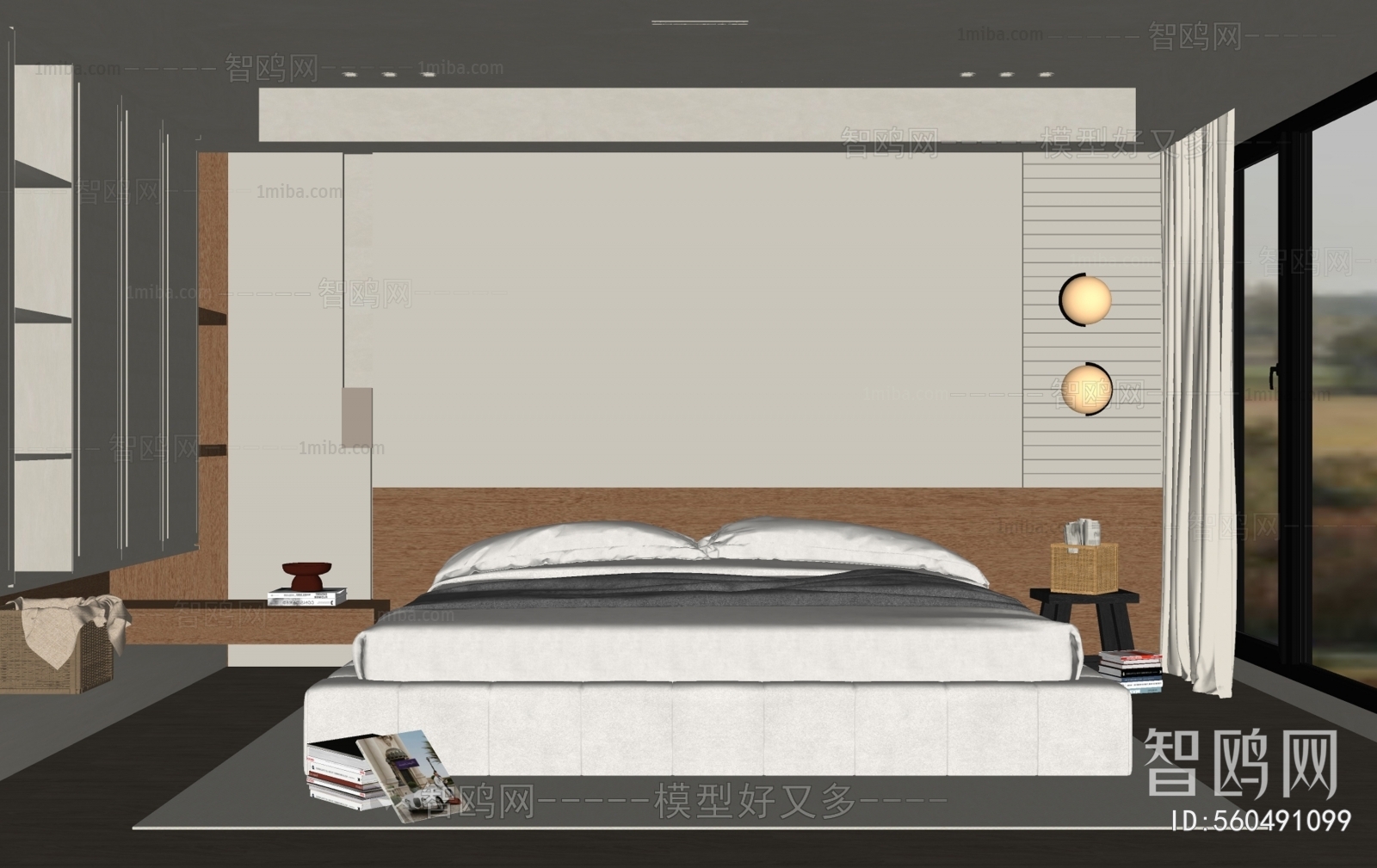 Modern Wabi-sabi Style Bedroom