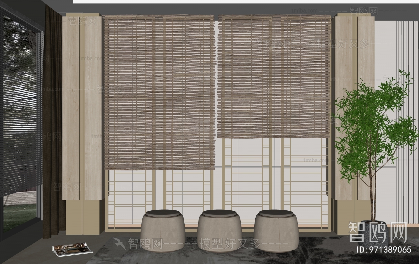 New Chinese Style Metal Screen Partition