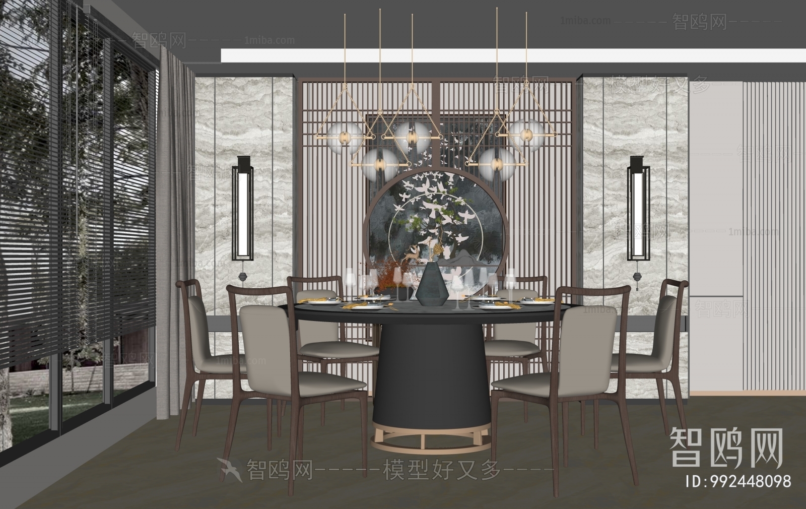 New Chinese Style Dining Room