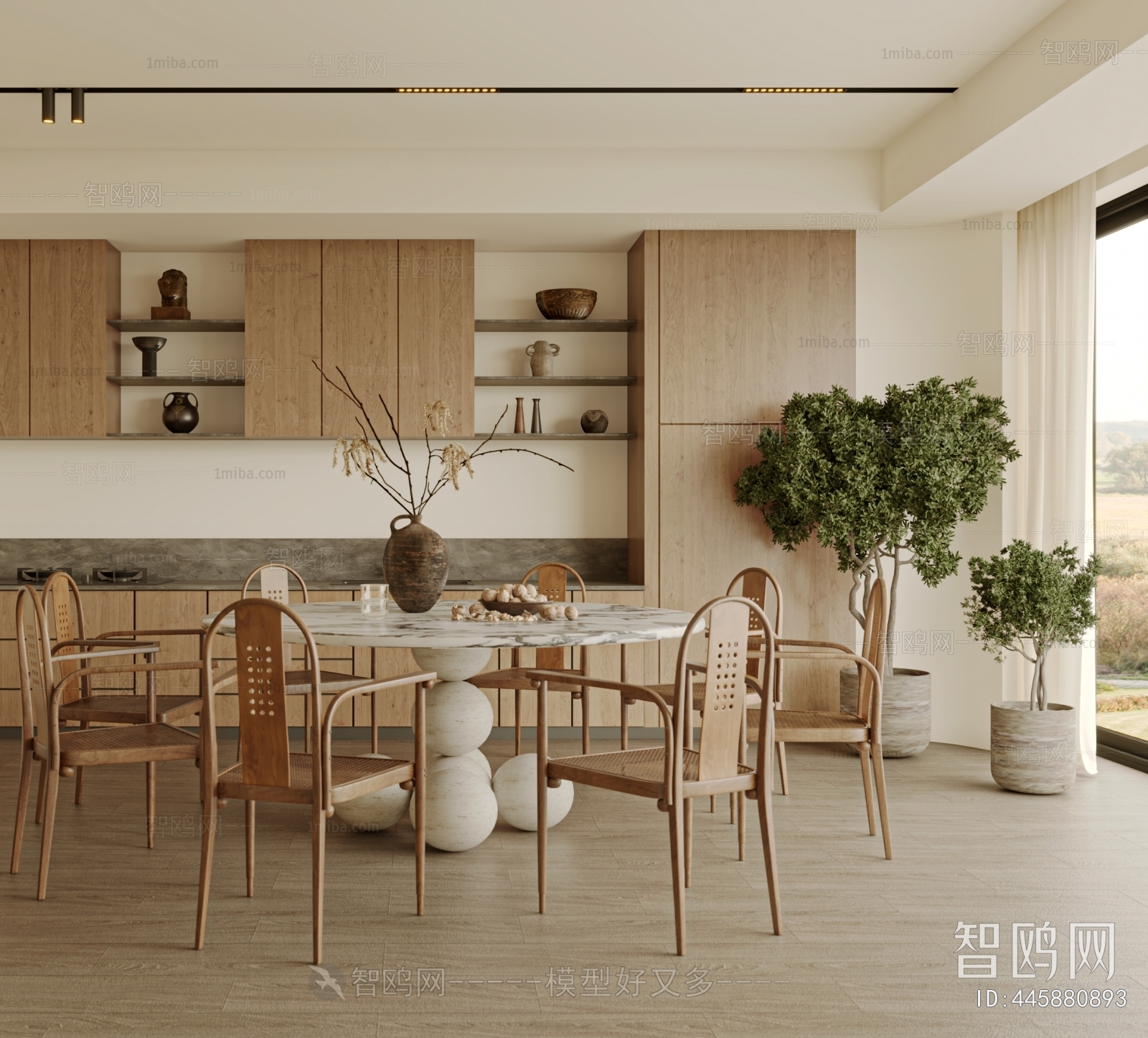 Wabi-sabi Style Dining Room