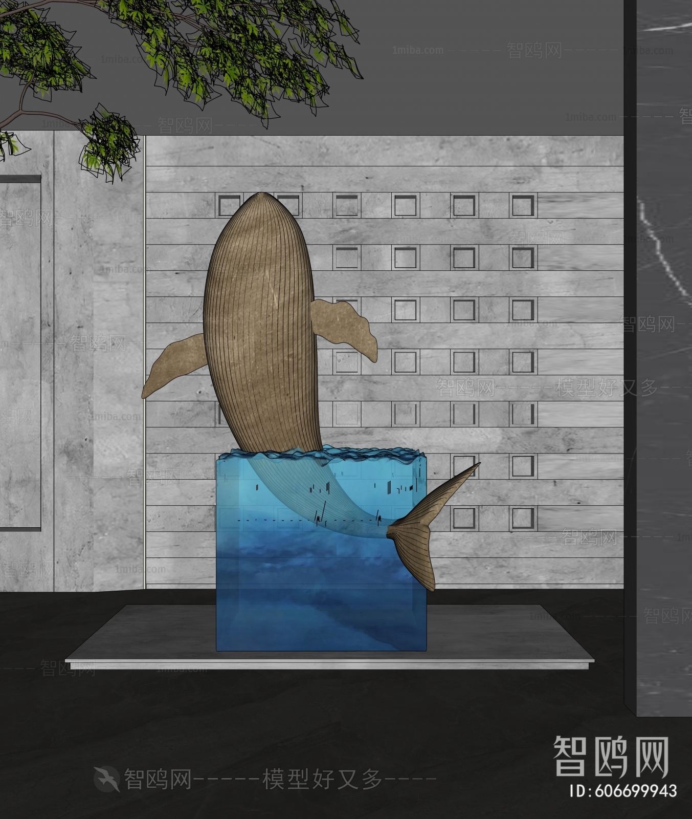现代鲸鱼雕塑摆件
