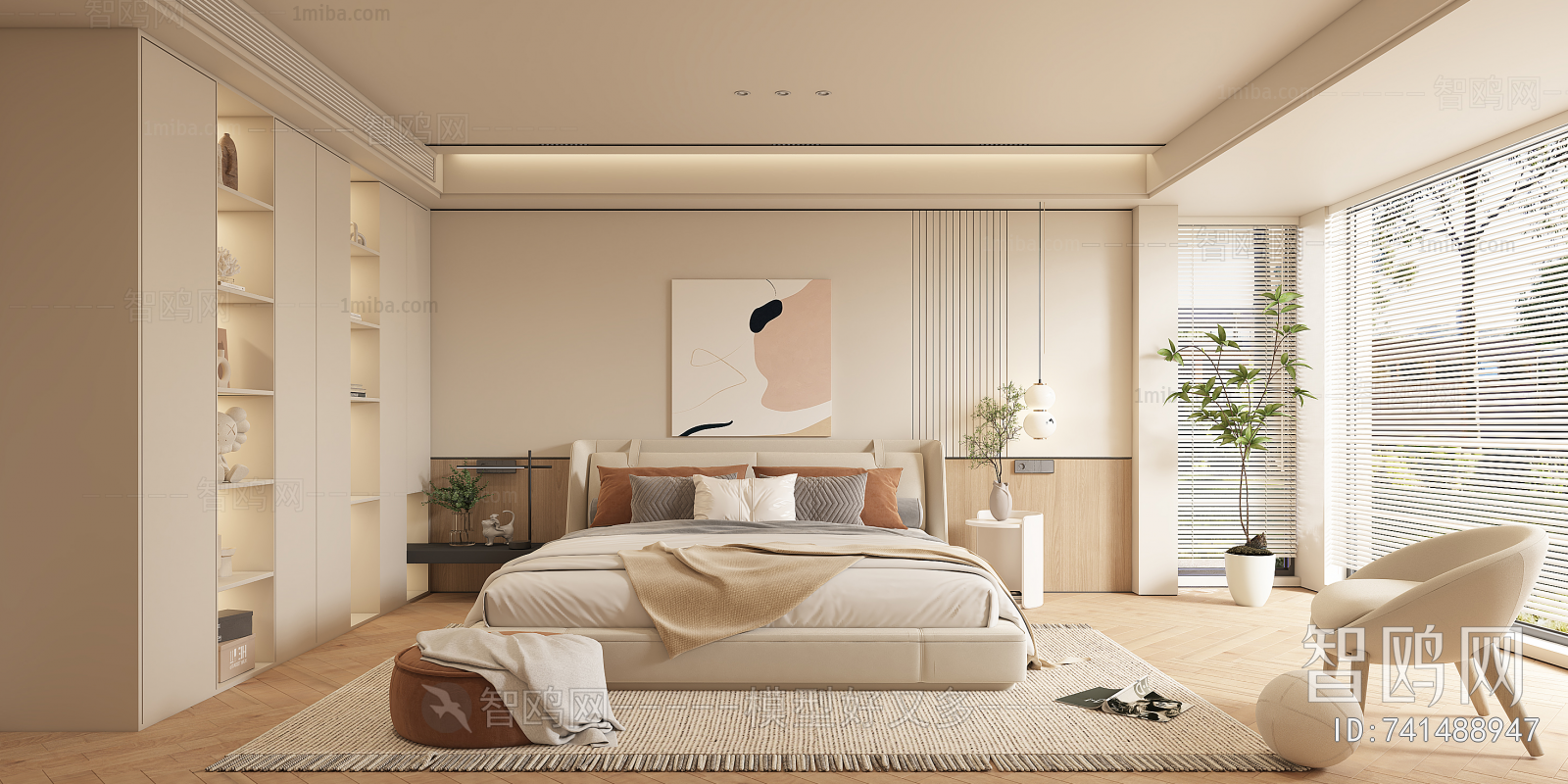 Modern Wabi-sabi Style Bedroom