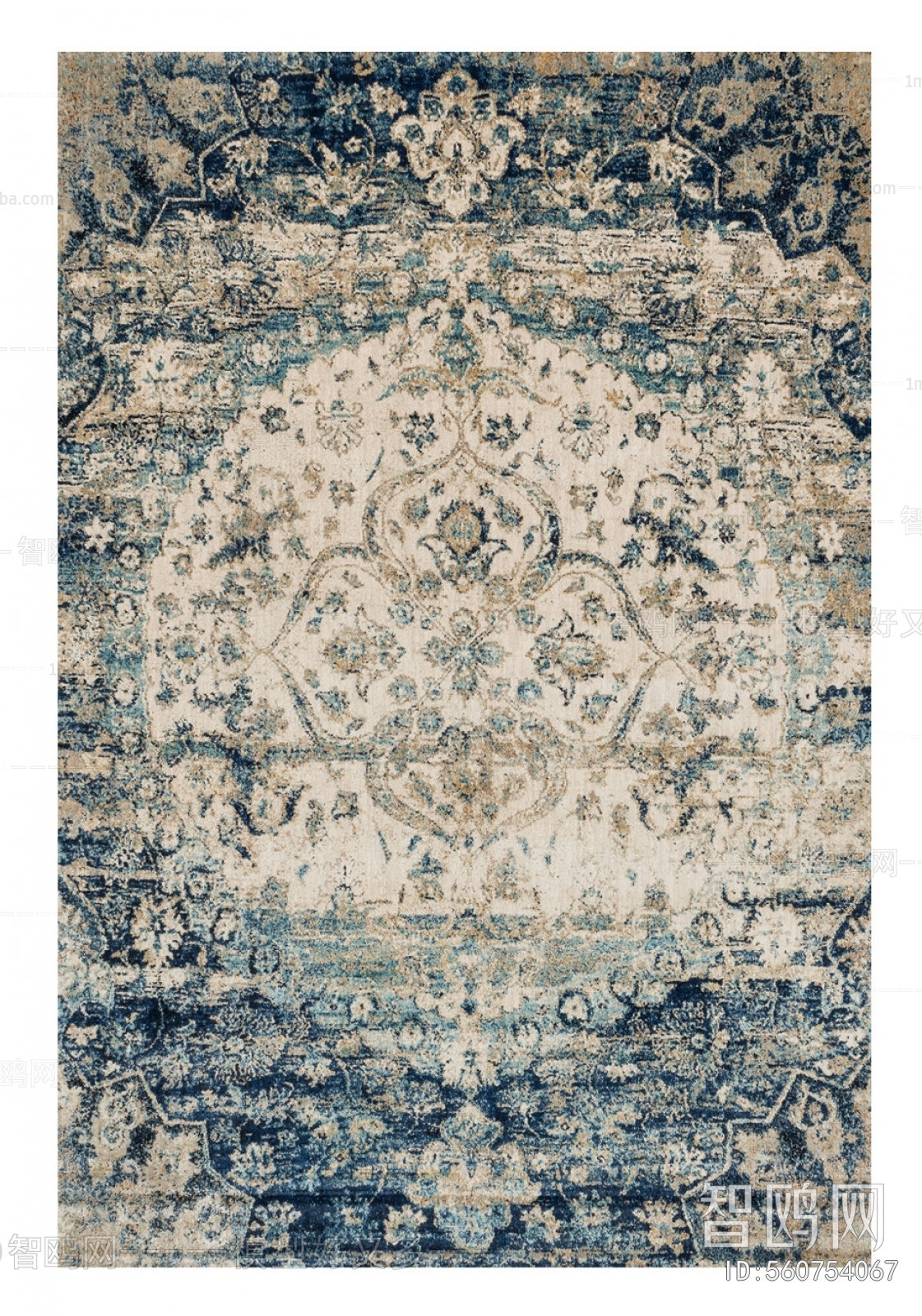 复古欧式方形地毯贴图
