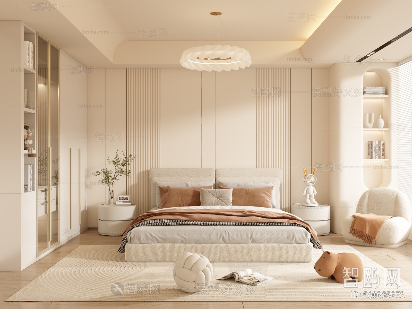 Modern Wabi-sabi Style Bedroom