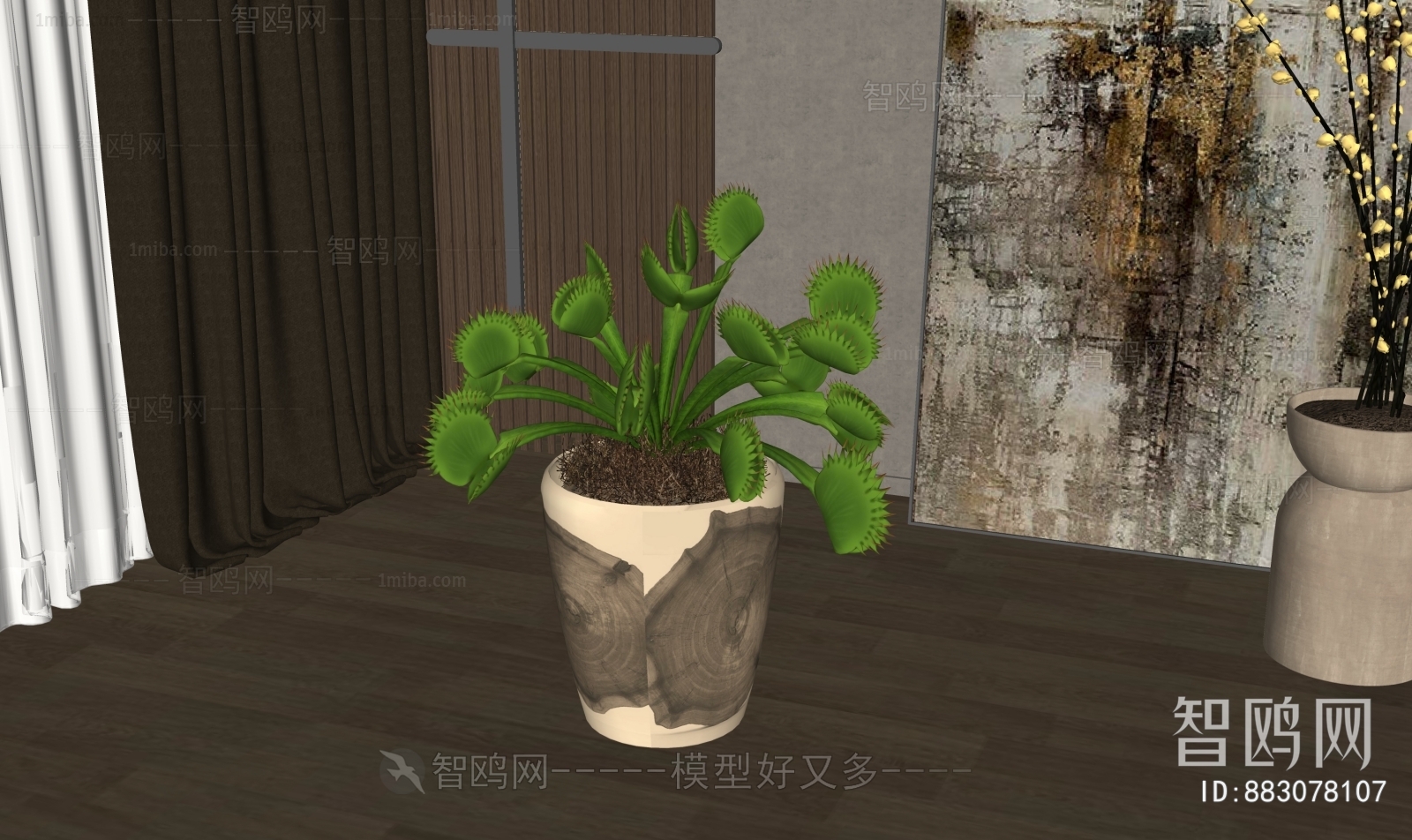 Modern Ground Green Plant Potted Plants