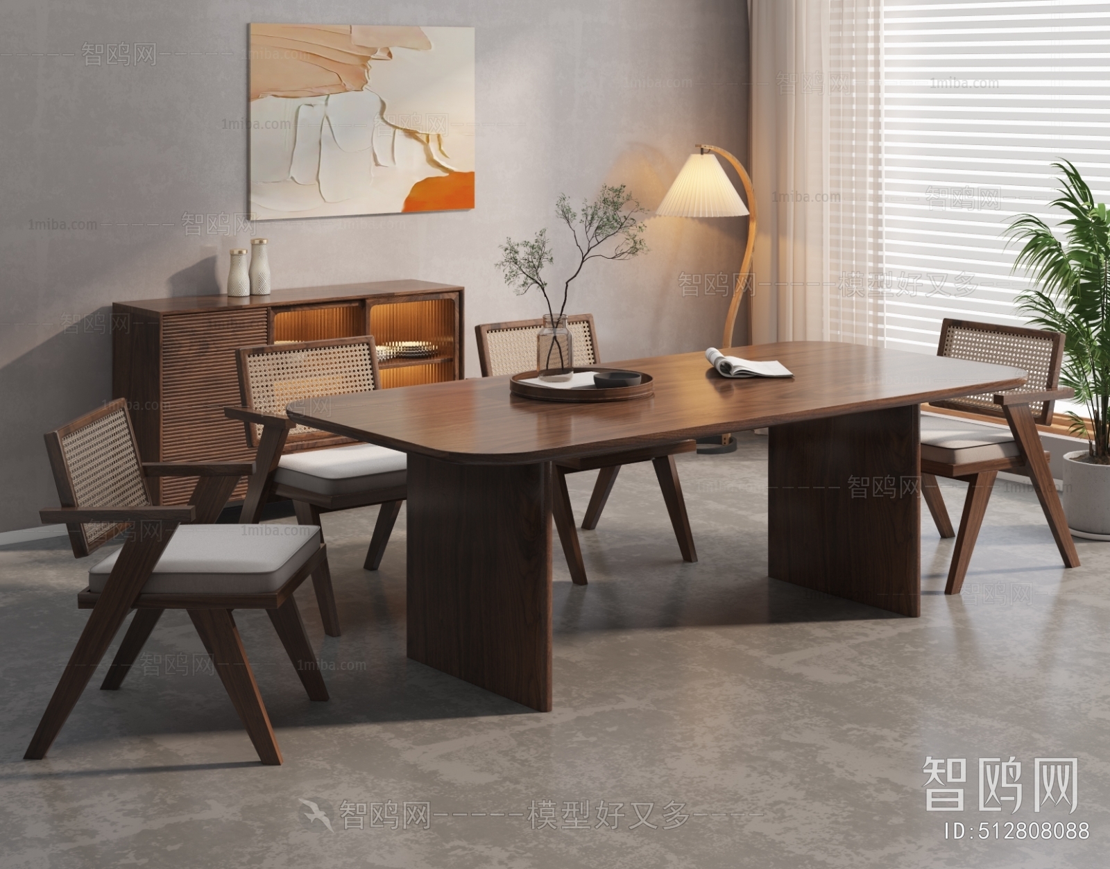 Wabi-sabi Style Dining Table And Chairs