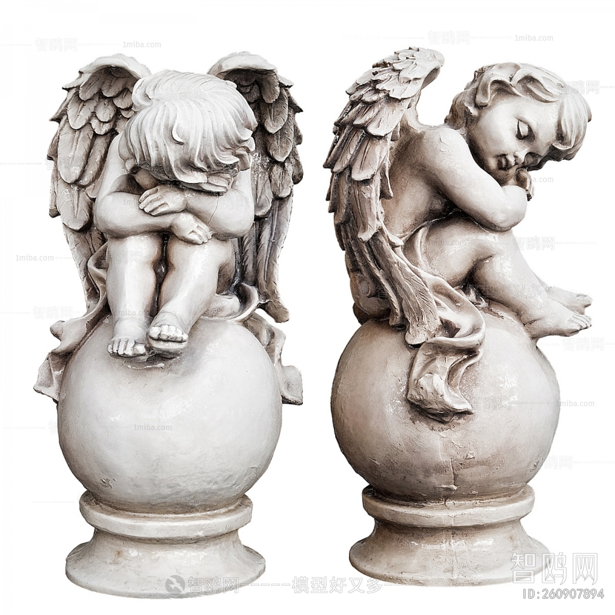 欧式天使小孩雕像