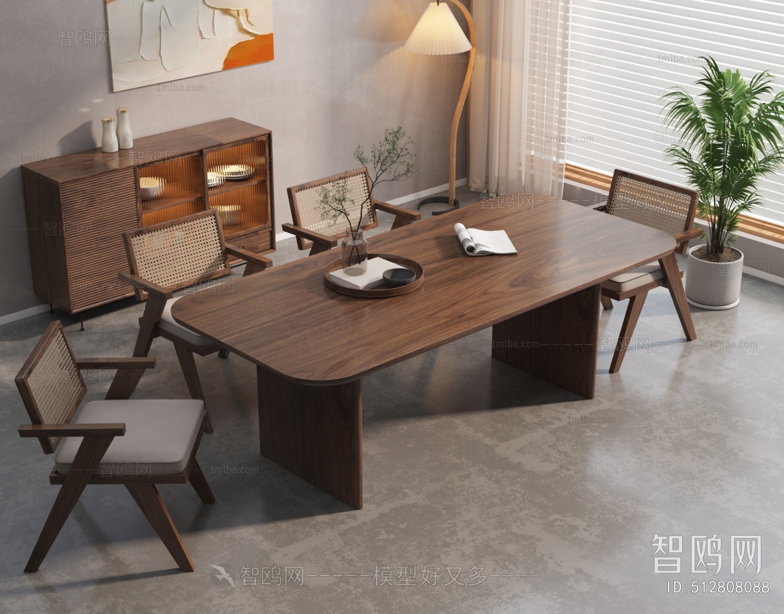 Wabi-sabi Style Dining Table And Chairs