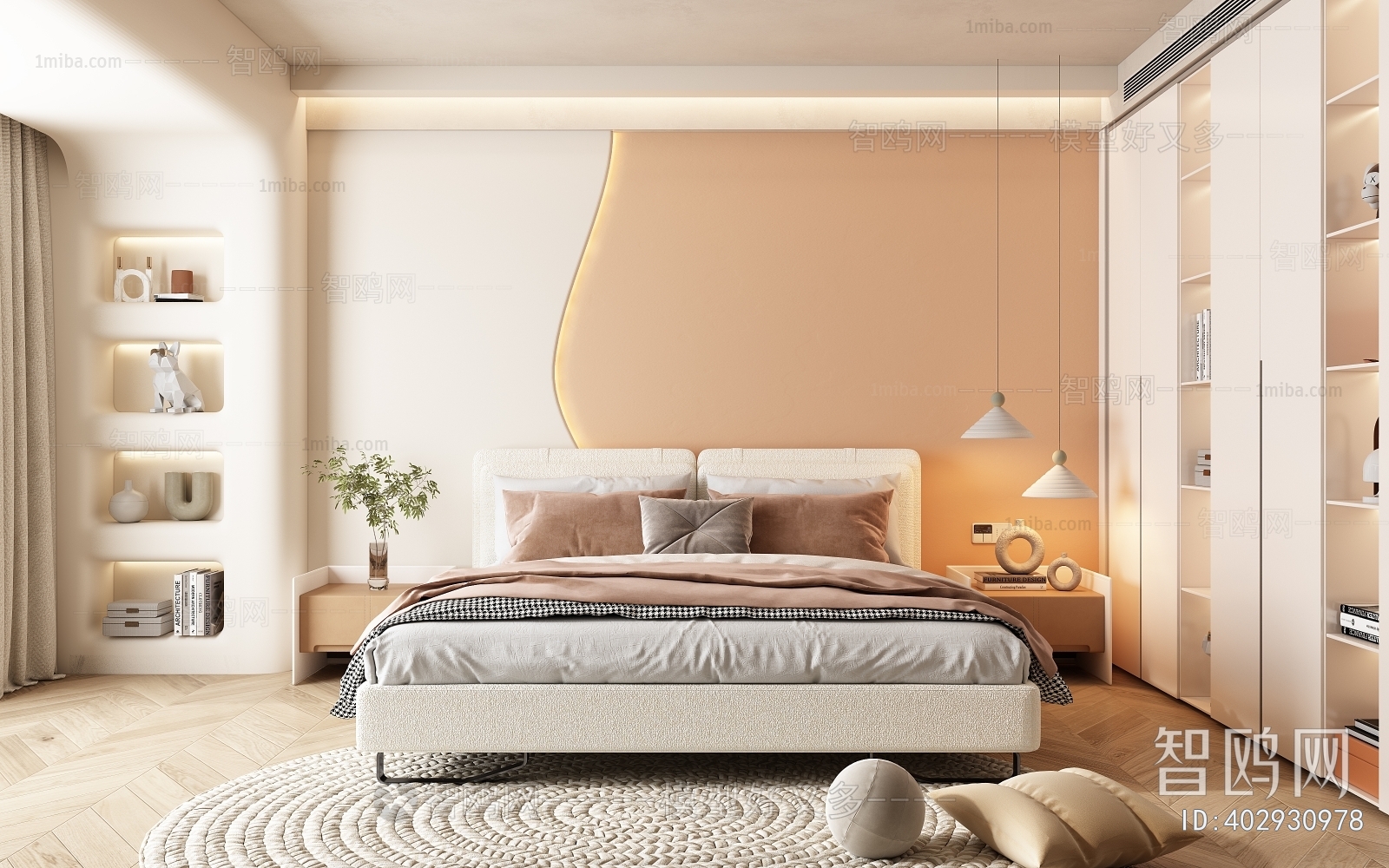 Modern Wabi-sabi Style Bedroom