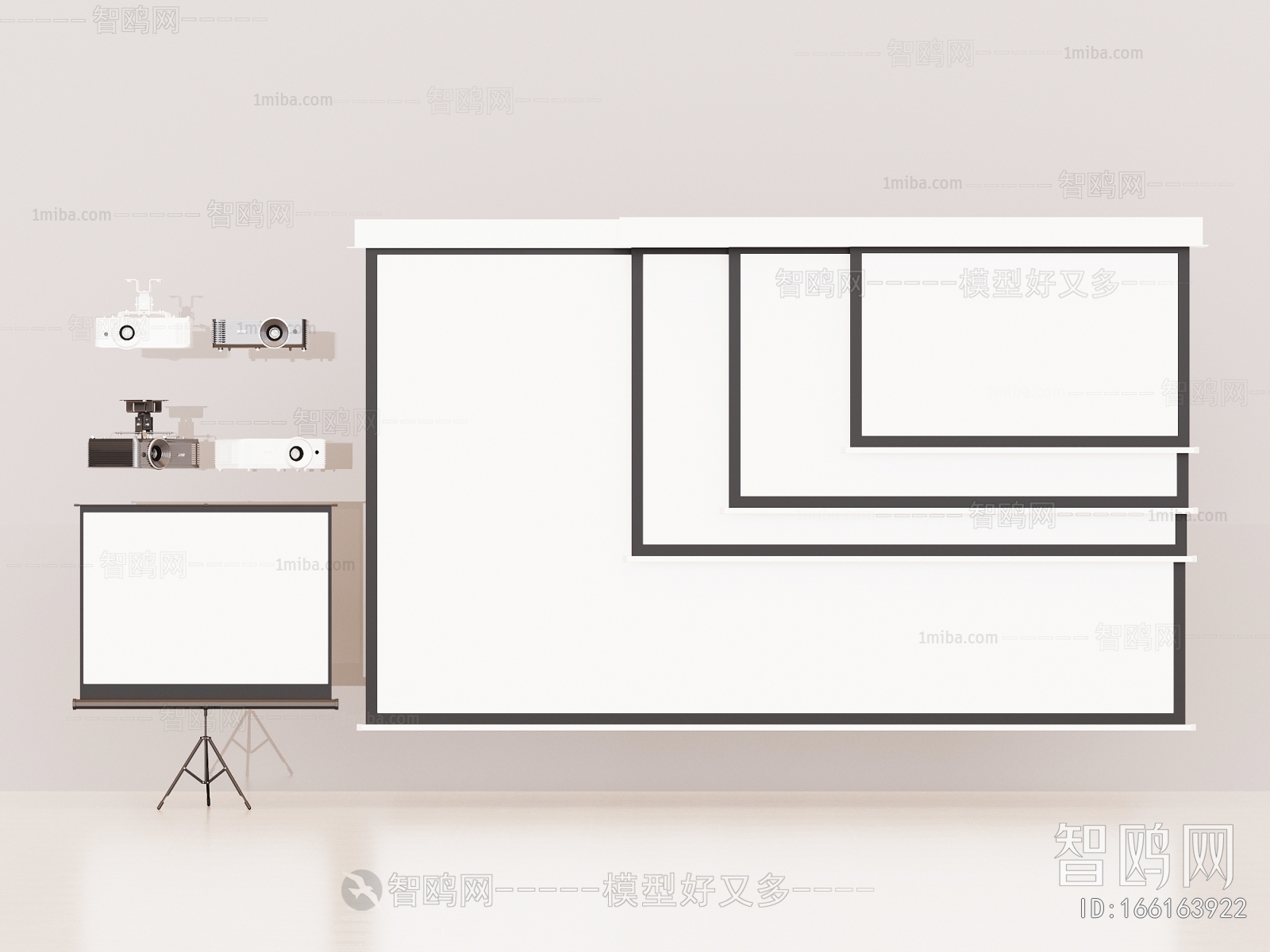 现代投影幕布，投影仪