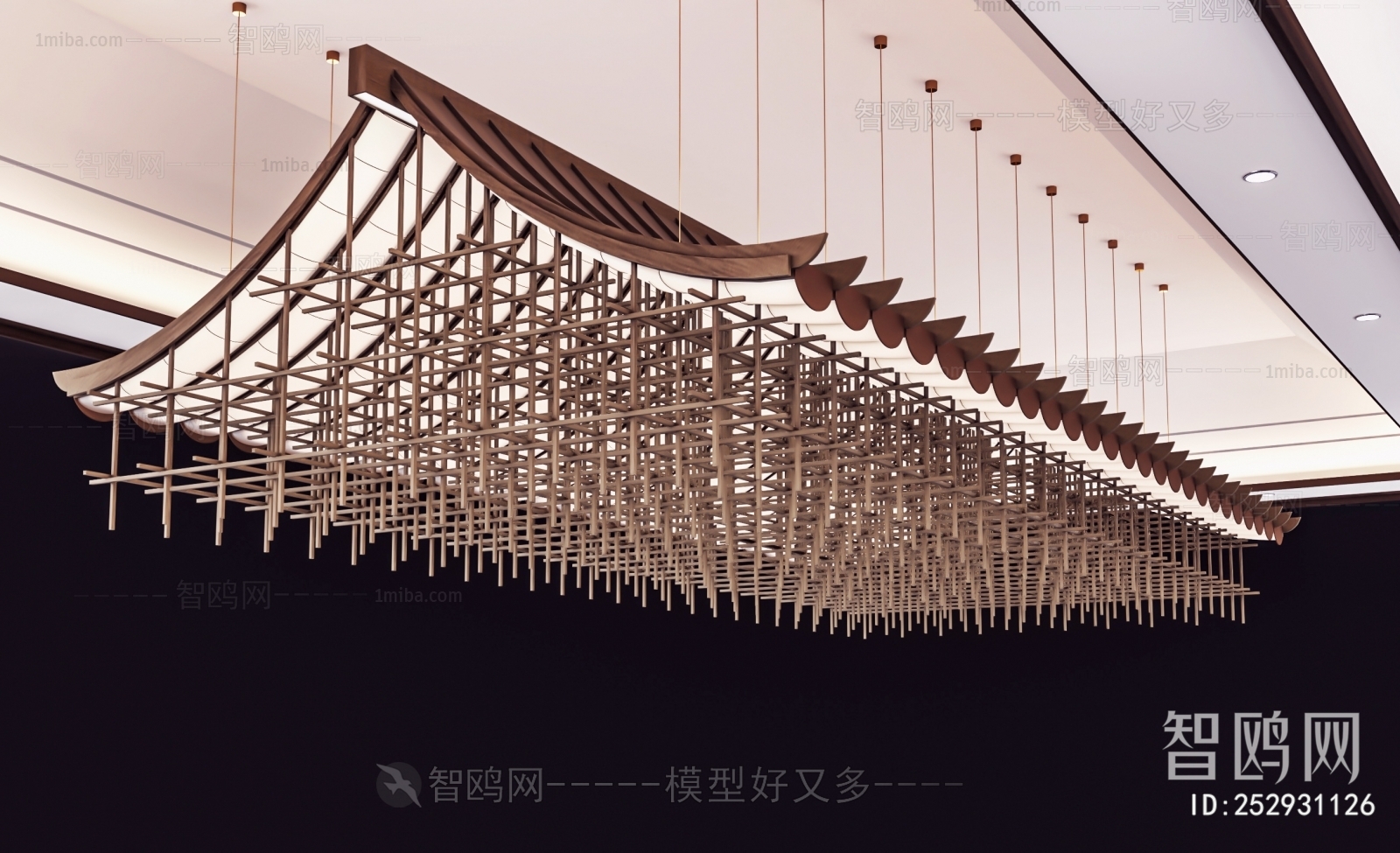 中式大型实木吊灯 装饰灯