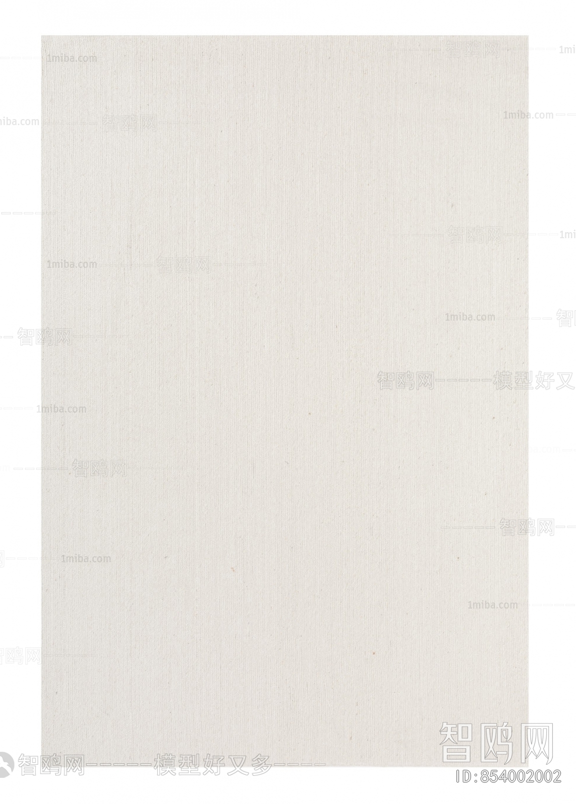 现代米白色方形素色地毯