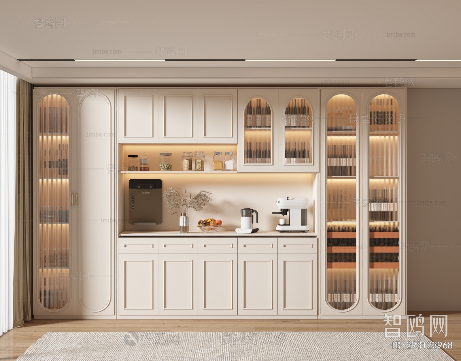 Modern French Style Wine Cabinet